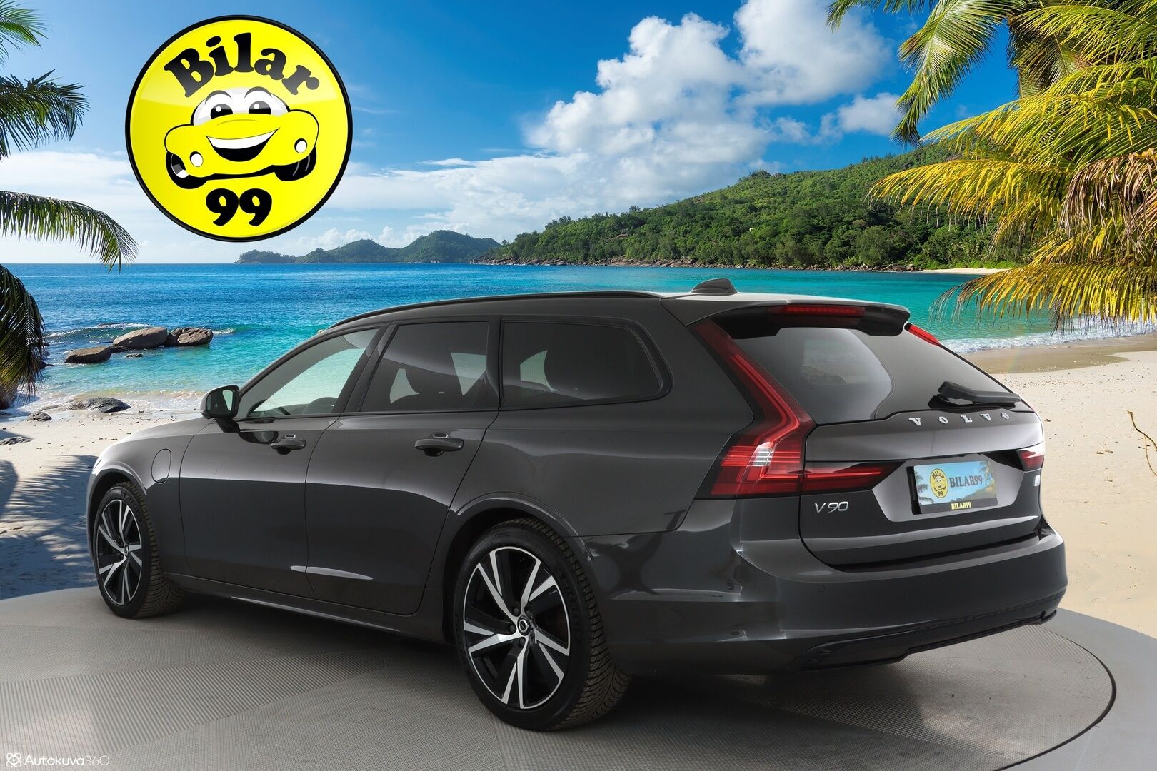 Volvo V90 2023 T6 AWD Plus Dark Long Range **Panorama / 360° Kamera / Adapt. vakkari / Full-LED / Sporttinahat Muistilla / Koukku** - 3,99 % KORKOTARJOUS TÄHÄN AUTOON - Harman/Kardon / Apple&Android / Kaistavahti / KeylessGO