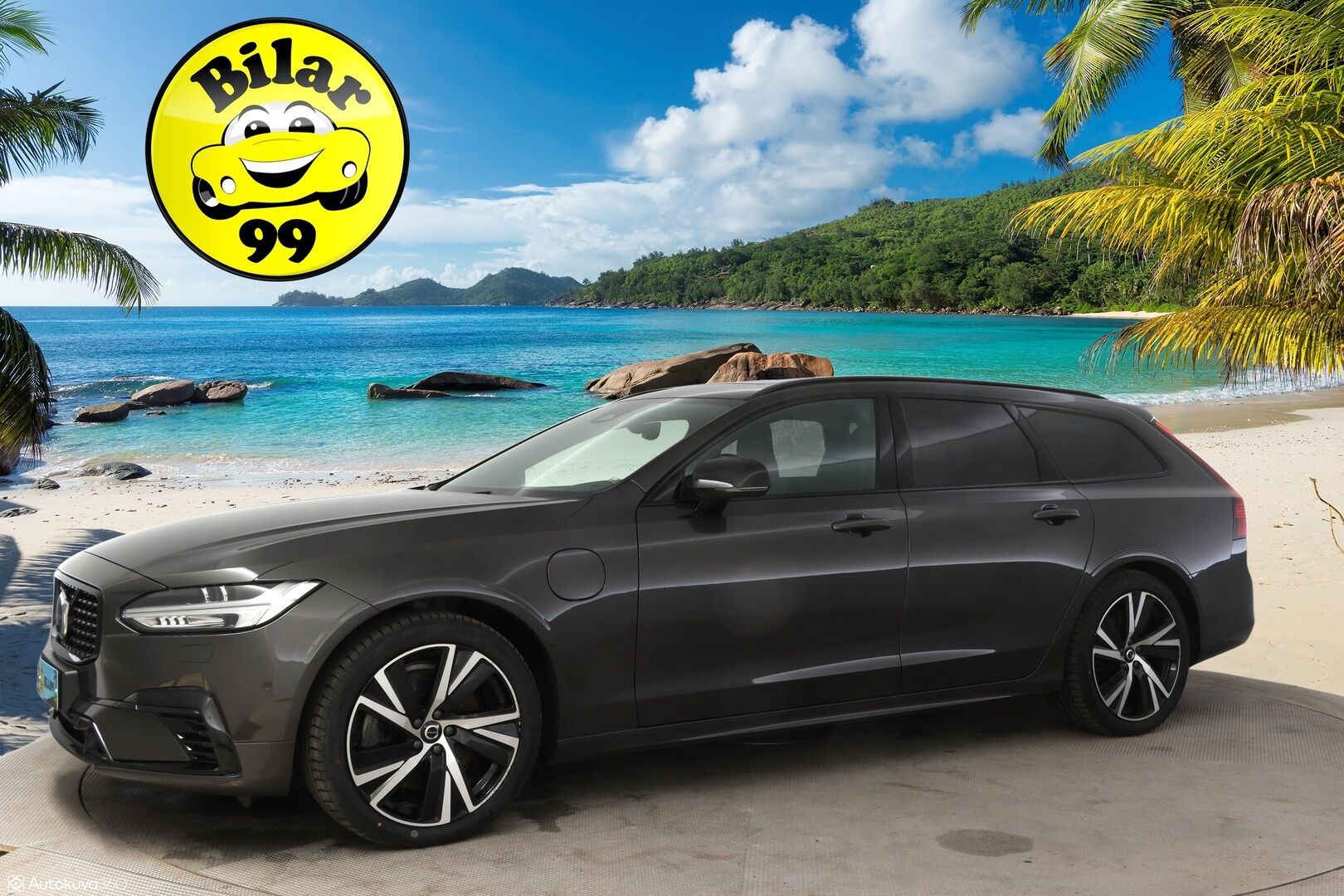 Volvo V90 2023 T6 AWD Plus Dark Long Range ** Harman/Kardon / Panorama / 360° Kamera / Adapt. vakkari / Full-LED / Sporttinahat Muistilla / Koukku** - 3,99 % KORKOTARJOUS TÄHÄN AUTOON - Facelift / Hyvillä varusteilla / Apple&Android / Kaistavahti / KeylessGO