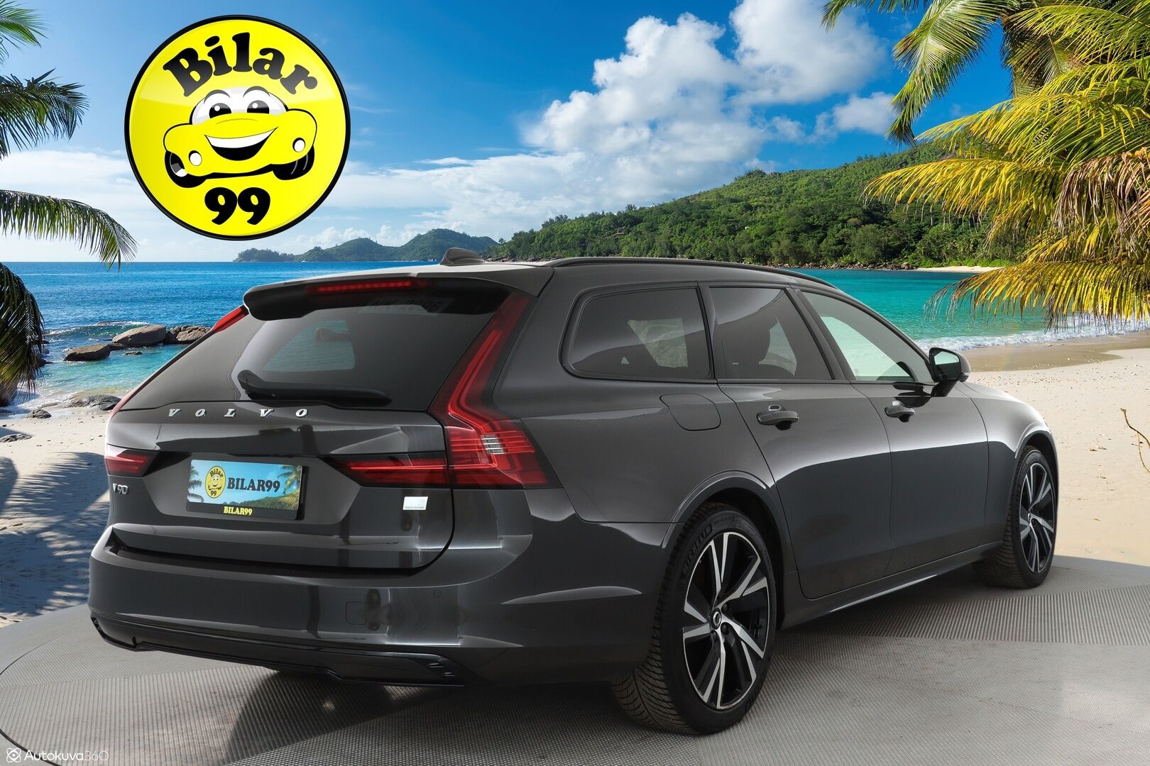 Volvo V90 2023 T6 AWD Plus Dark Long Range **Panorama / 360° Kamera / Adapt. vakkari / Full-LED / Sporttinahat Muistilla / Koukku** - 3,99 % KORKOTARJOUS TÄHÄN AUTOON - Harman/Kardon / Apple&Android / Kaistavahti / KeylessGO