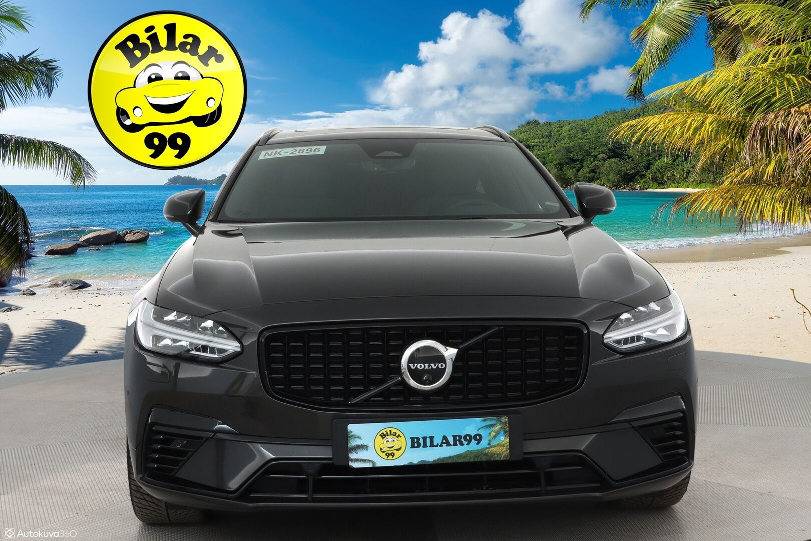 Volvo V90 2023 T6 AWD Plus Dark Long Range **Panorama / 360° Kamera / Adapt. vakkari / Full-LED / Sporttinahat Muistilla / Koukku** - 3,99 % KORKOTARJOUS TÄHÄN AUTOON - Harman/Kardon / Apple&Android / Kaistavahti / KeylessGO