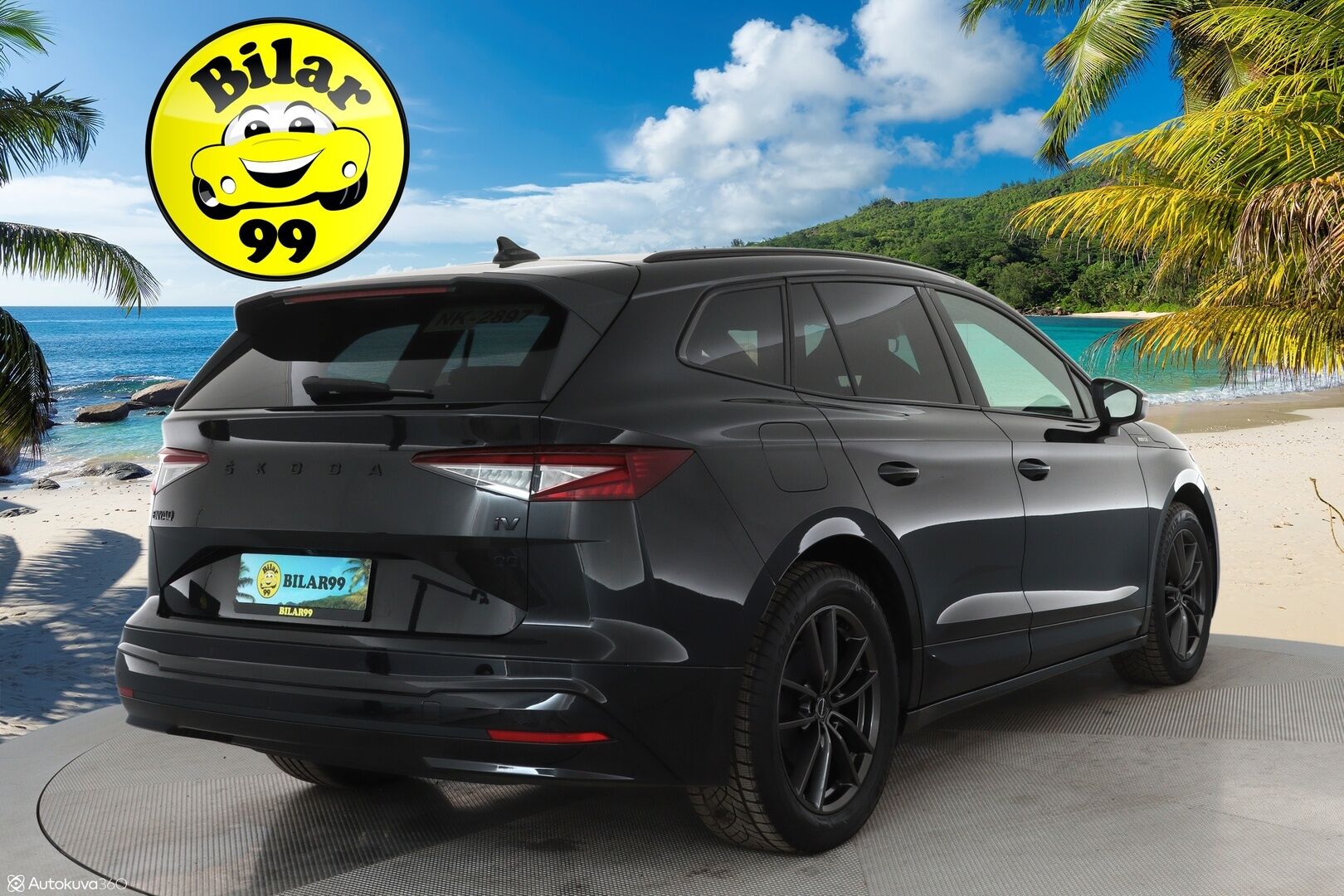 SKODA ENYAQ 2022 iV80 Sportline**Panorama / HUD / 360° Kamera / Lämpöpumppu / Matrix-LED / Muistipenkit / Navi / KeylessGO / 2x Renkaat** - 3,99 % KORKOTARJOUS TÄHÄN AUTOON - Kaistavahti / 3-Alueinen AC / Apple&Android / Kahdet renkaat