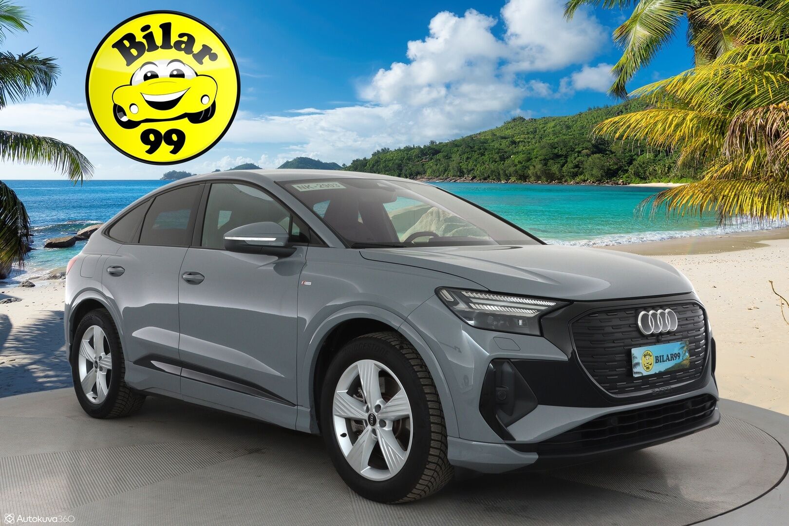 AUDI Q4 E-TRON 2022 40 e-tron Sportback S-Line **HUD / Matrix-LED / Adapt.Vakkari / P. Kamera / SONOS / Sporttipenkit / Navi / Kaistavahti** - 3,99 % KORKOTARJOUS TÄHÄN AUTOON - Akku kuntotarkastettu / Timantti Nahka-Alcantara Sisusta /  KeylessGO / 2x Renkaat