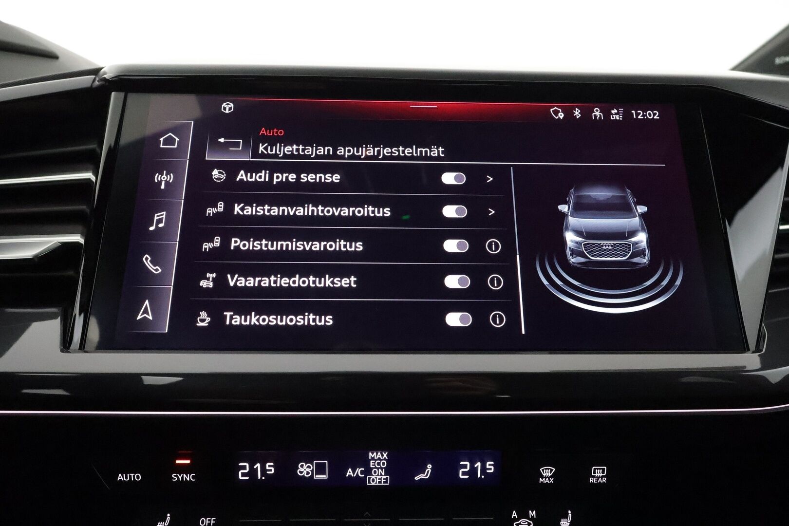 AUDI Q4 E-TRON 2022 40 e-tron Sportback S-Line **HUD / Matrix-LED / Adapt.Vakkari / P. Kamera / SONOS / Sporttipenkit / Navi / Kaistavahti** - 3,99 % KORKOTARJOUS TÄHÄN AUTOON - Akku kuntotarkastettu / Timantti Nahka-Alcantara Sisusta /  KeylessGO / 2x Renkaat