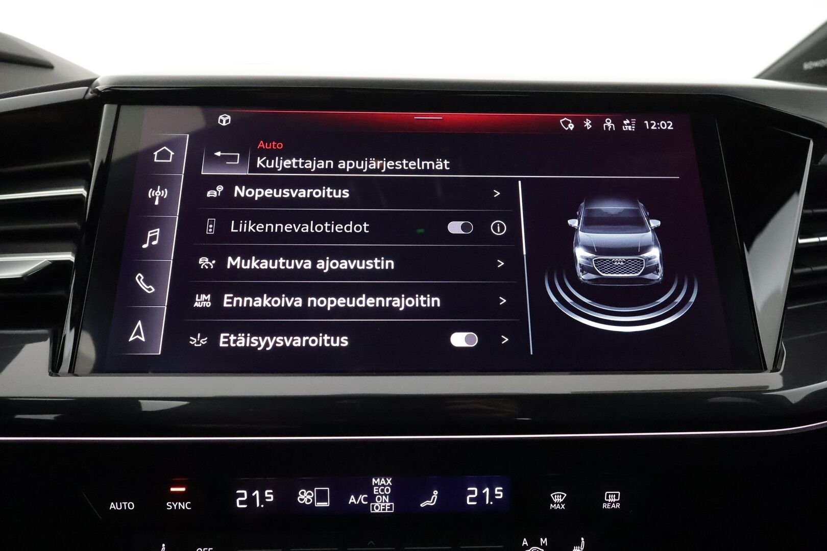 AUDI Q4 E-TRON 2022 40 e-tron Sportback S-Line **HUD / Matrix-LED / Adapt.Vakkari / P. Kamera / SONOS / Sporttipenkit / Navi / Kaistavahti** - 3,99 % KORKOTARJOUS TÄHÄN AUTOON - Akku kuntotarkastettu / Timantti Nahka-Alcantara Sisusta /  KeylessGO / 2x Renkaat