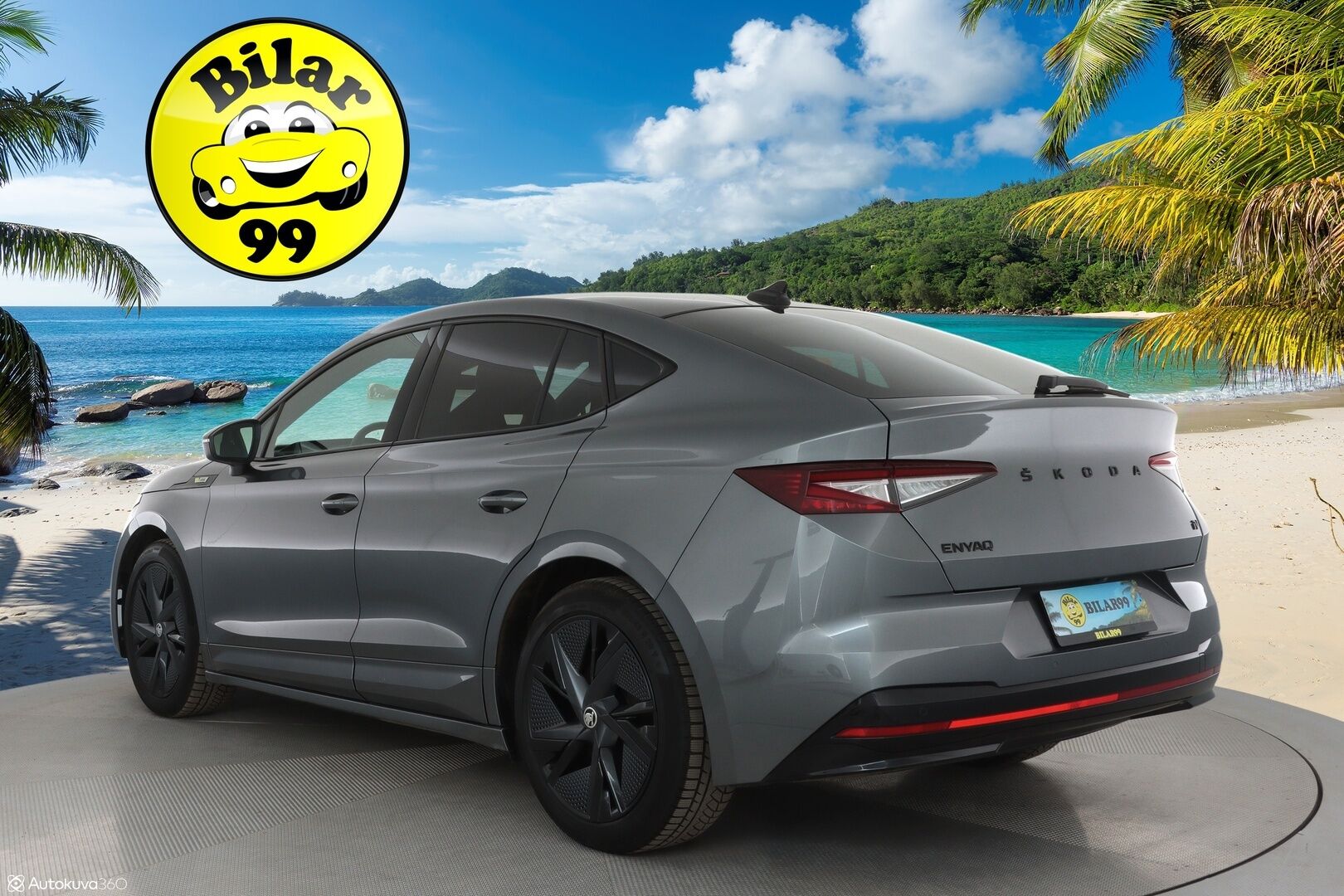 SKODA ENYAQ 2023 80 iV 4x4 RS Coupe **Lasikatto / Lämpöpumppu / Matrix-LED / Adapt.Vakkari / Muistipenkki / P. Kamera / Canton / HUD** - 3,99 % KORKOTARJOUS TÄHÄN AUTOON - Akku kuntotarkastettu / Navi /Apple&Android / Kaistavahti / Digimittaristo / KeylessGO