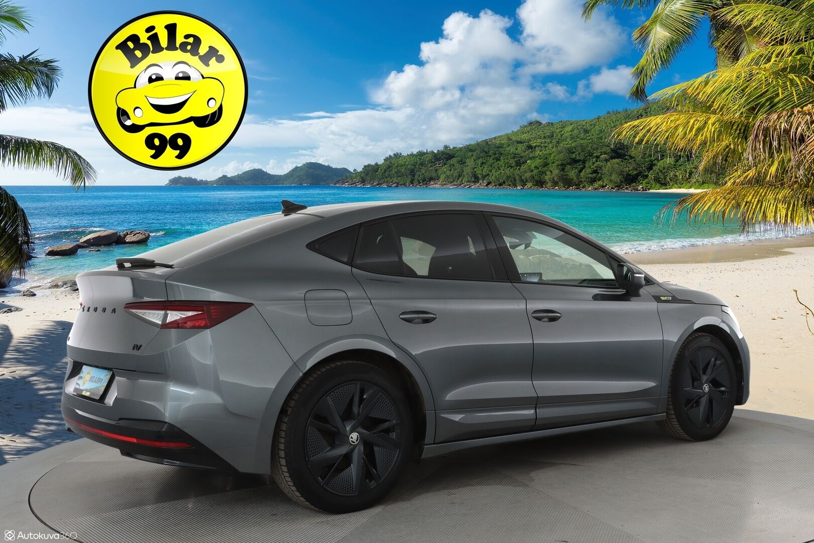SKODA ENYAQ 2023 80 iV 4x4 RS Coupe **Lasikatto / Lämpöpumppu / Matrix-LED / Adapt.Vakkari / Muistipenkki / P. Kamera / Canton / HUD** - 3,99 % KORKOTARJOUS TÄHÄN AUTOON - Akku kuntotarkastettu / Navi /Apple&Android / Kaistavahti / Digimittaristo / KeylessGO