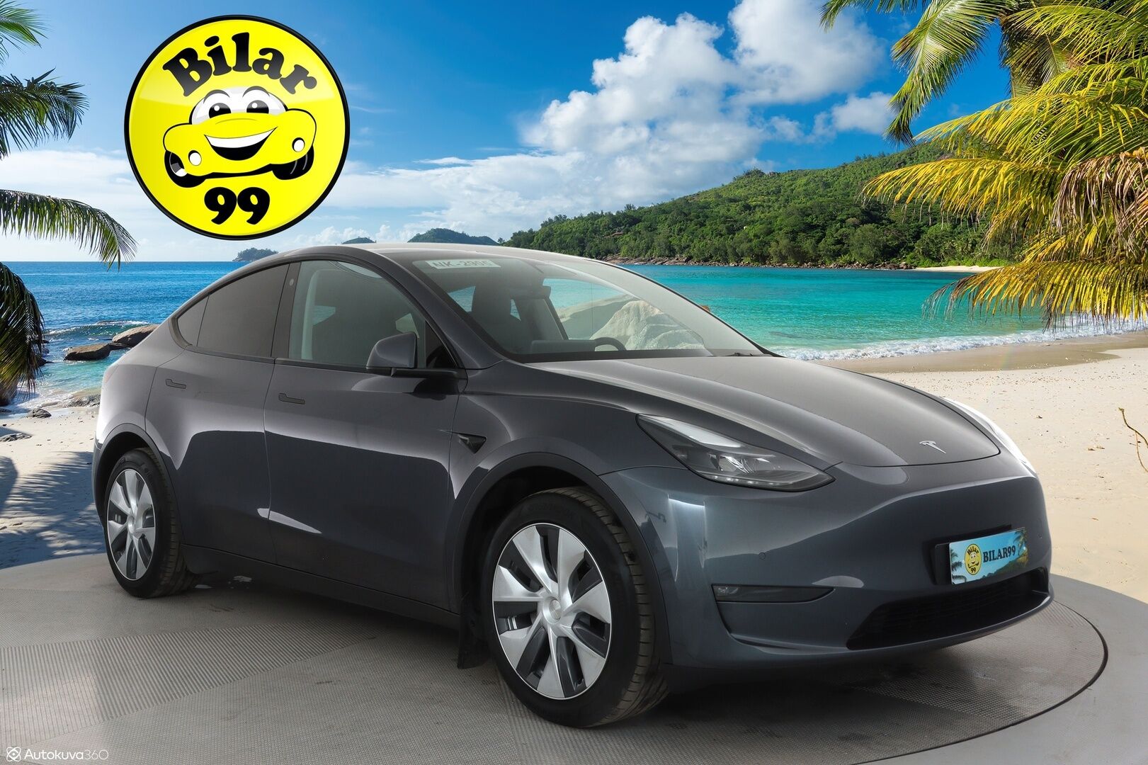 TESLA MODEL Y 2022 Long Range AWD **Lasikatto / Lämpöpumppu / Koukku / Adapt.Vakkari / Matrix-LED / Navi / Kaistavahti** - 3,99 % KORKOTARJOUS TÄHÄN AUTOON - P. Kamera / Premium Audio / q1Nahkaverhoilu / KeylessGO / 2x Renkaat