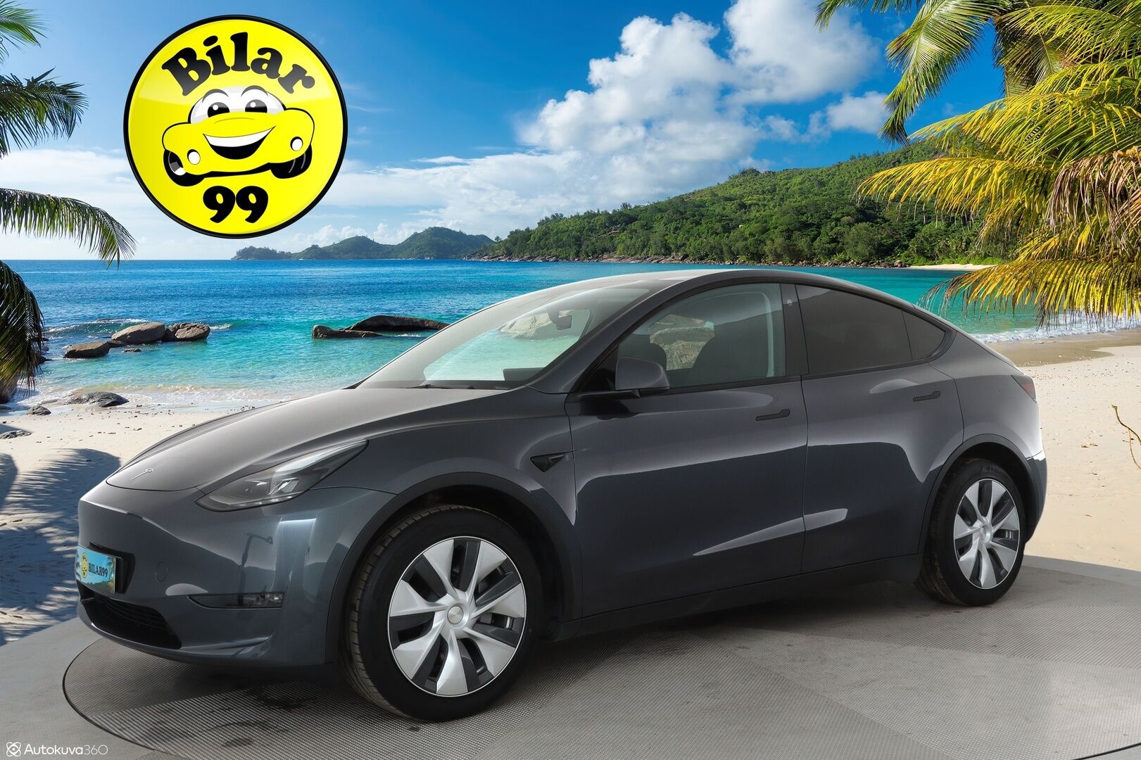 TESLA MODEL Y 2022 Long Range AWD **Lasikatto / Lämpöpumppu / Koukku / Adapt.Vakkari / Matrix-LED / Navi / Kaistavahti** - 3,99 % KORKOTARJOUS TÄHÄN AUTOON - P. Kamera / Premium Audio / q1Nahkaverhoilu / KeylessGO / 2x Renkaat