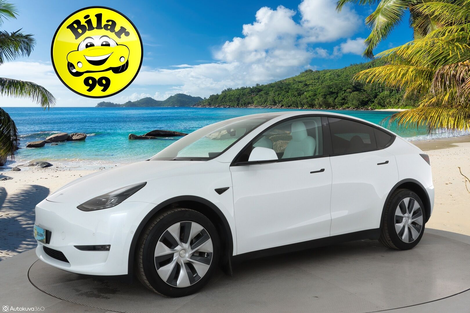 TESLA MODEL Y 2022 Long Range AMD Ryzen **Lasikatto / Lämpöpumppu / Adapt.Vakkari / Matrix-LED / P. Kamera / Navi / Kaistavahti** - 3,99 % KORKOTARJOUS TÄHÄN AUTOON - Valkoinen Nahkaverhoilu / KeylessGO / 2x Latauskaapelit / 2x Renkaat