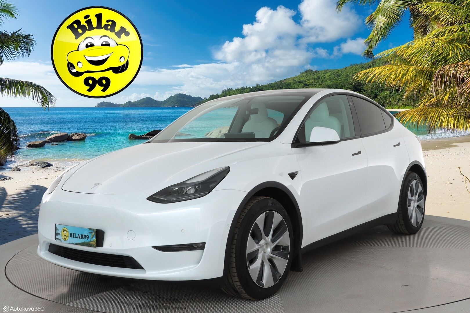 TESLA MODEL Y 2022 Long Range AMD Ryzen **Lasikatto / Lämpöpumppu / Adapt.Vakkari / Matrix-LED / P. Kamera / Navi / Kaistavahti** - 3,99 % KORKOTARJOUS TÄHÄN AUTOON - Valkoinen Nahkaverhoilu / KeylessGO / 2x Latauskaapelit / 2x Renkaat