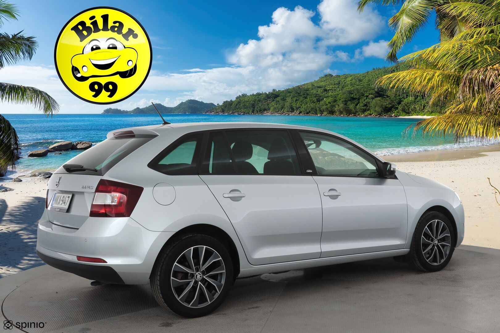 Skoda Rapid 2016 Spaceback 1,2 TSI 90 Edition * Vakkari / Lohko / P.Tutka / Bluetooth / Autom.ilmastointi * - Suomi-auto / Kahdet renkaat aluvanteilla - HULLUT AVAJAISHULINAT KORKOTARJOUS 3,29 %