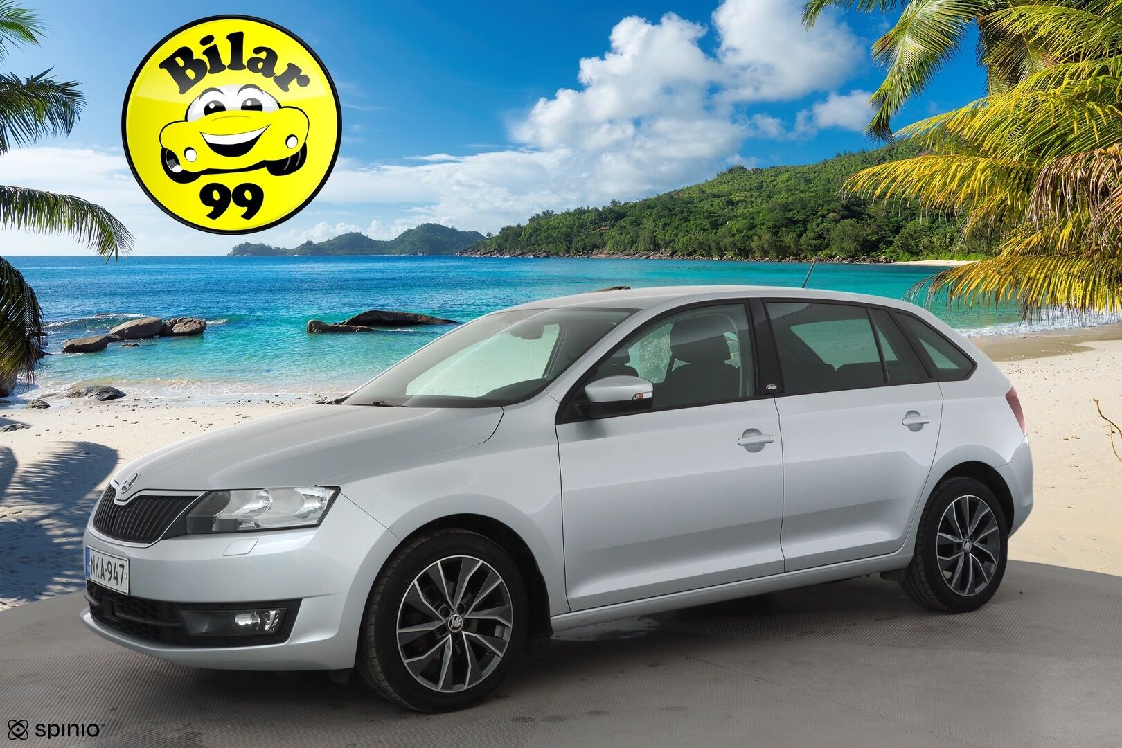 Skoda Rapid 2016 Spaceback 1,2 TSI 90 Edition * Vakkari / Lohko / P.Tutka / Bluetooth / Autom.ilmastointi * - Suomi-auto / Kahdet renkaat aluvanteilla - HULLUT AVAJAISHULINAT KORKOTARJOUS 3,29 %