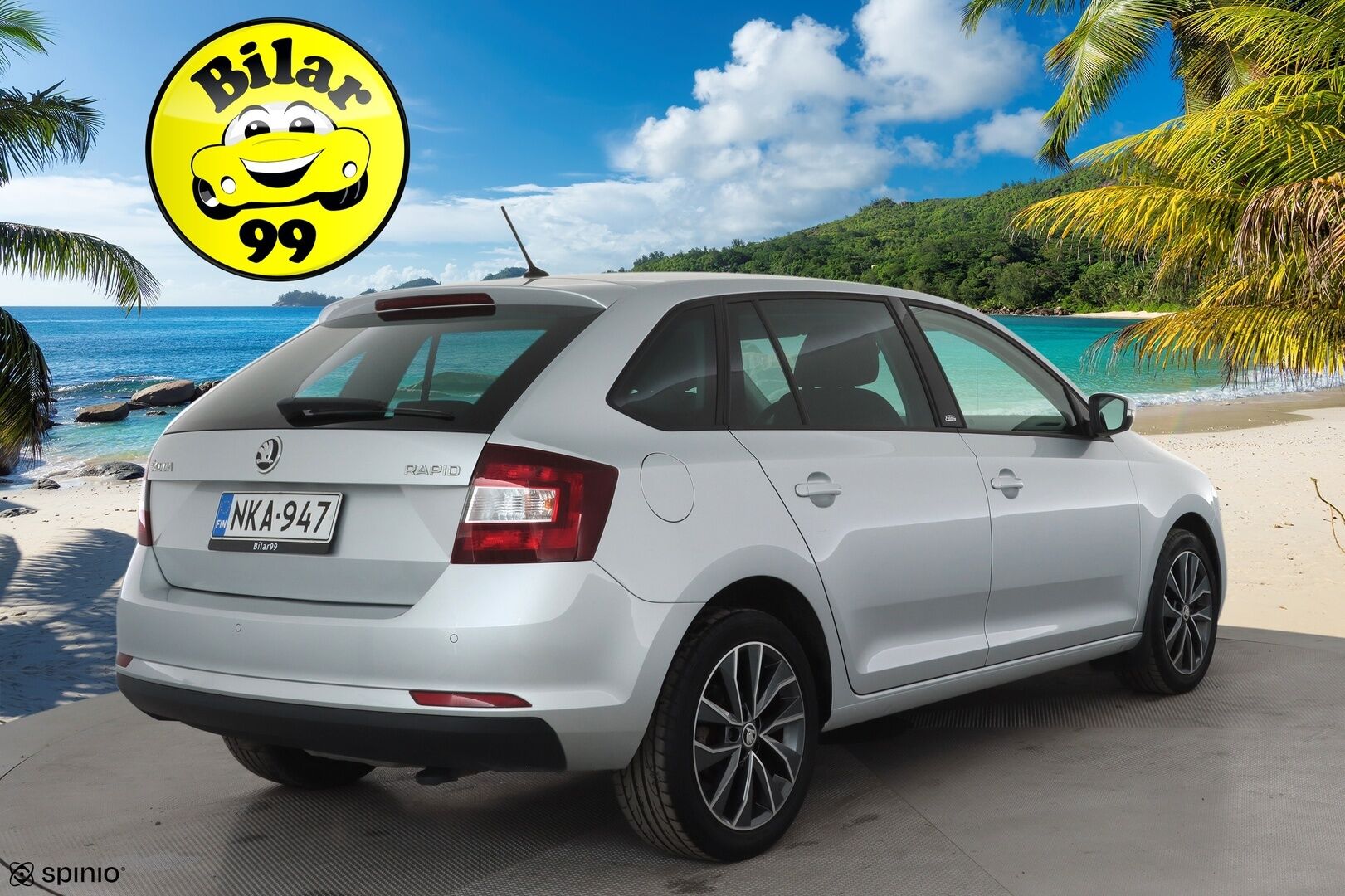 Skoda Rapid 2016 Spaceback 1,2 TSI 90 Edition * Vakkari / Lohko / P.Tutka / Bluetooth / Autom.ilmastointi * - Suomi-auto / Kahdet renkaat aluvanteilla - HULLUT AVAJAISHULINAT KORKOTARJOUS 3,29 %