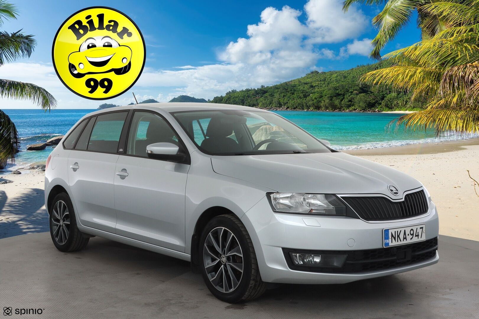 Skoda Rapid 2016 Spaceback 1,2 TSI 90 Edition * Vakkari / Lohko / P.Tutka / Bluetooth / Autom.ilmastointi * - Suomi-auto / Kahdet renkaat aluvanteilla - HULLUT AVAJAISHULINAT KORKOTARJOUS 3,29 %