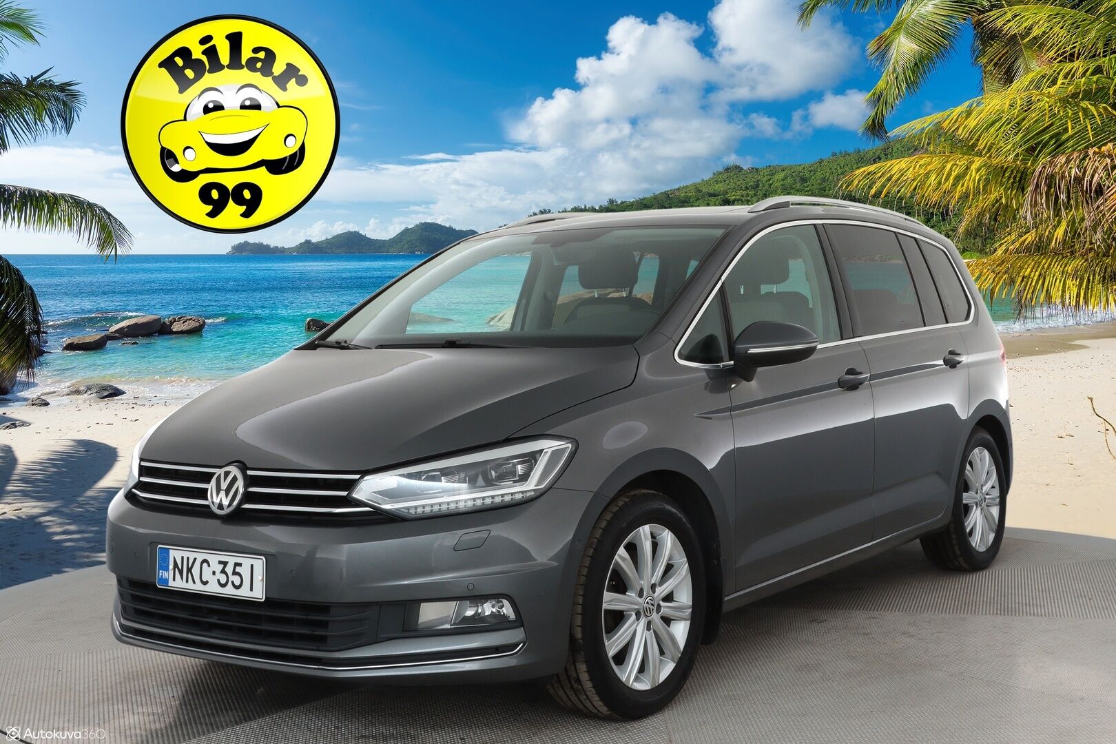 Volkswagen Touran 2016 Highline 1,4 TSI 110 kW DSG-autom. **Istuimet-7 / Panorama / Adapt.Vakkari / Webasto / LED-valot / P. tutkat / Navi** - Apple&Android / 2x Renkaat