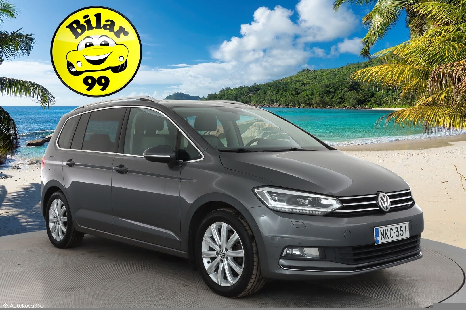Volkswagen Touran 2016 Highline 1,4 TSI 110 kW DSG-autom. **Istuimet-7 / Panorama / Adapt.Vakkari / Webasto / LED-valot / P. tutkat / Navi** - Apple&Android / 2x Renkaat