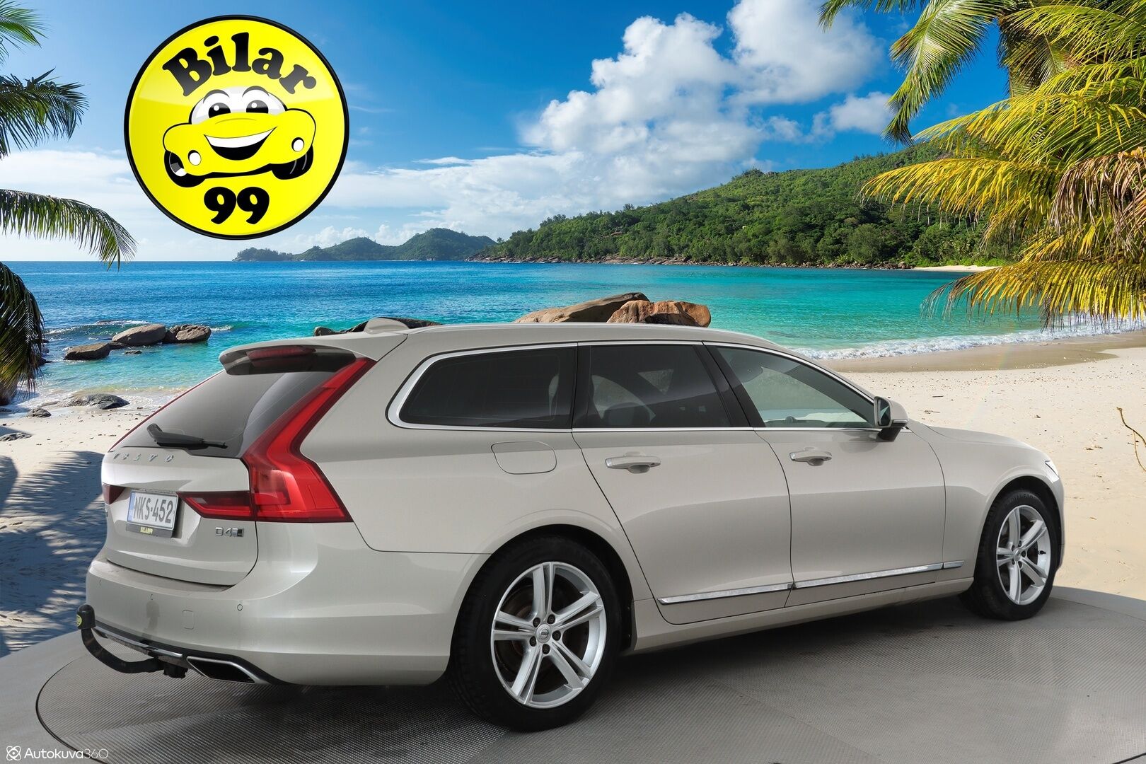 Volvo V90 2017 D4 AWD Inscription aut **Bowers&Wilkins / Webasto / Koukku / Adapt.Vakkari / Sporttipenkki Muistilla / LED-valot** - Bowers&Wilkins / P.Tutka / Kaistavahti / Vaalean-Ruskea Nahkaverhoilu / KeylessGO / 2x Renkaat / 