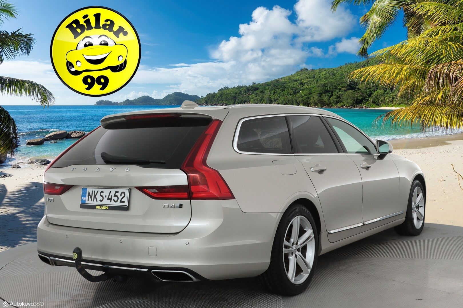 Volvo V90 2017 D4 AWD Inscription aut **Bowers&Wilkins / Webasto / Koukku / Adapt.Vakkari / Sporttipenkki Muistilla / LED-valot** - Bowers&Wilkins / P.Tutka / Kaistavahti / Vaalean-Ruskea Nahkaverhoilu / KeylessGO / 2x Renkaat / 