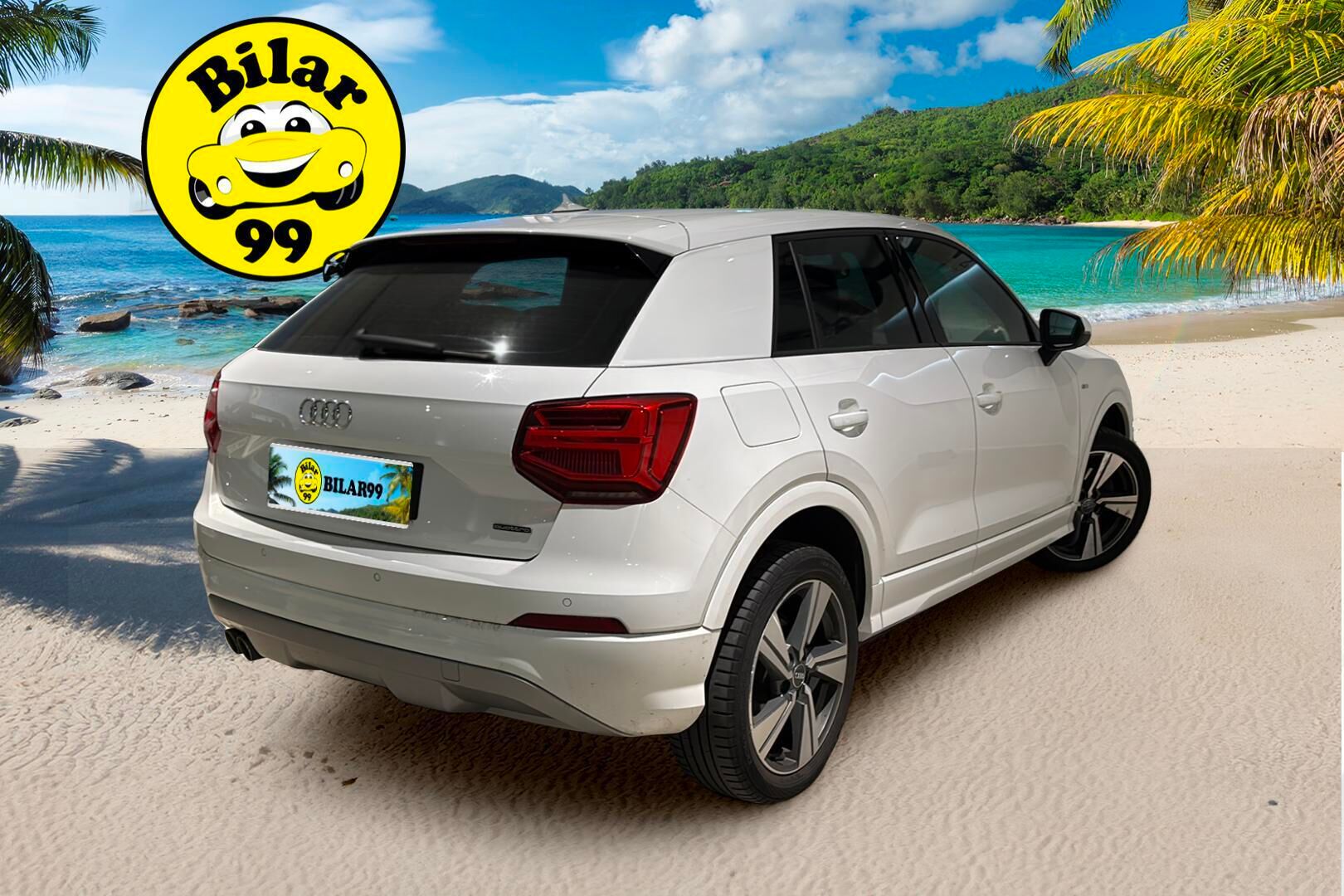 Audi Q2 2017 Business Sport 2,0 TDI 140 kW quattro S tronic S-Line *ACC /Sähköluukku / Ambient / Keyless Go / Lohko+sis.p / Puolinahat* - S-Line sisä ja ulkonäkö paketti / Adaptiivinen vakionopeudensäädin / Sähkötoiminen peräluukku