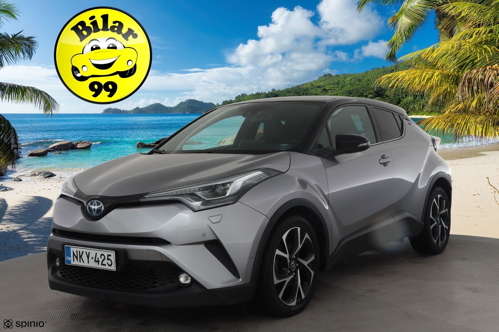 Toyota C-HR 2017 1,8 Hybrid Premium * Nahat / JBL / ACC / P.kamera / LED / Navi / Lohkolämmitin / KeylessGo * - Suomi-auto / Kahdet renkaat aluvanteilla