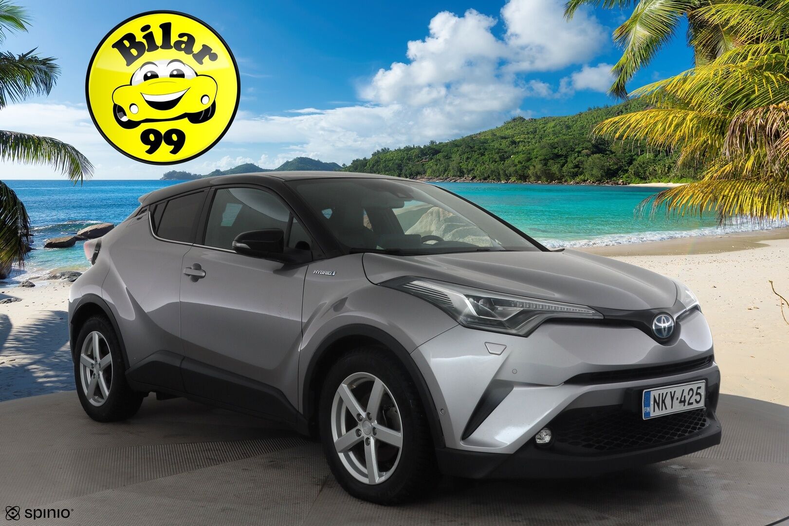 Toyota C-HR 2017 1,8 Hybrid Premium * Nahat / JBL / ACC / P.kamera / LED / Navi / Lohkolämmitin / KeylessGo * - Suomi-auto / Kahdet renkaat aluvanteilla