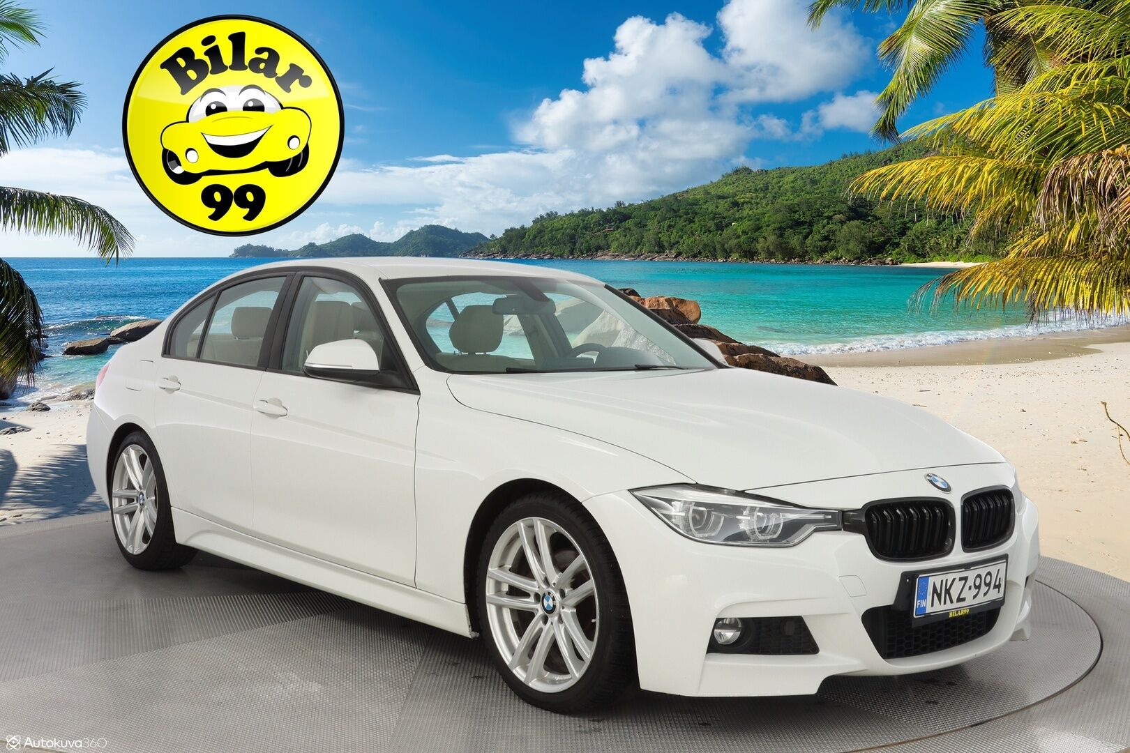 BMW 320 2017 F30 Sedan 320i A xDrive Business Exclusive Edition *Vaaleat nahat / Sporttipenkit / Vakkari / Ratinlämmitin* - M-Sport ulko + sisä paketti / Kahdet renkaat BMW alumiinivantein / Juuri huollettu / Suomi-auto