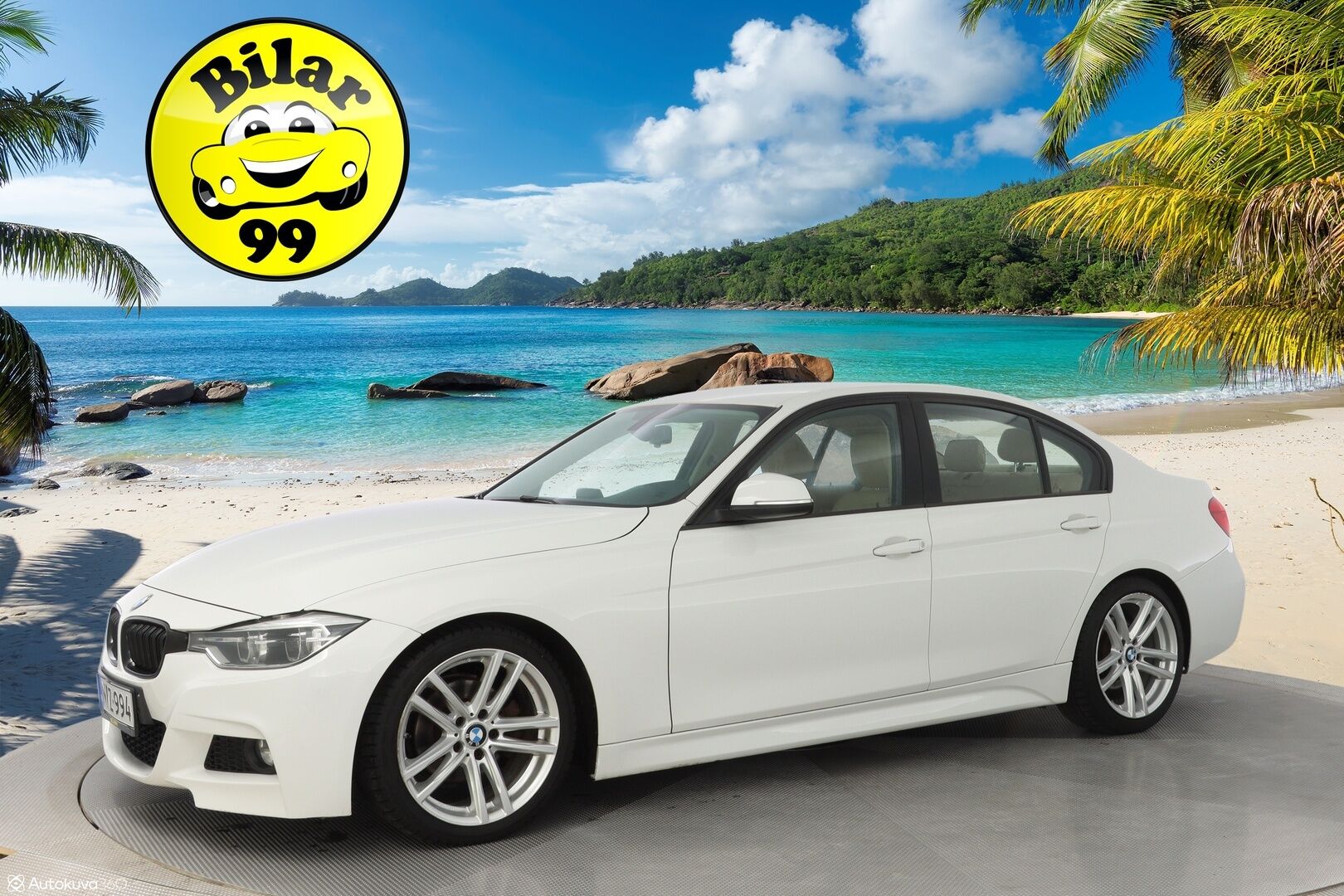 BMW 320 2017 F30 Sedan 320i A xDrive Business Exclusive Edition *Vaaleat nahat / Sporttipenkit / Vakkari / Ratinlämmitin* - M-Sport ulko + sisä paketti / Kahdet renkaat BMW alumiinivantein / Juuri huollettu / Suomi-auto
