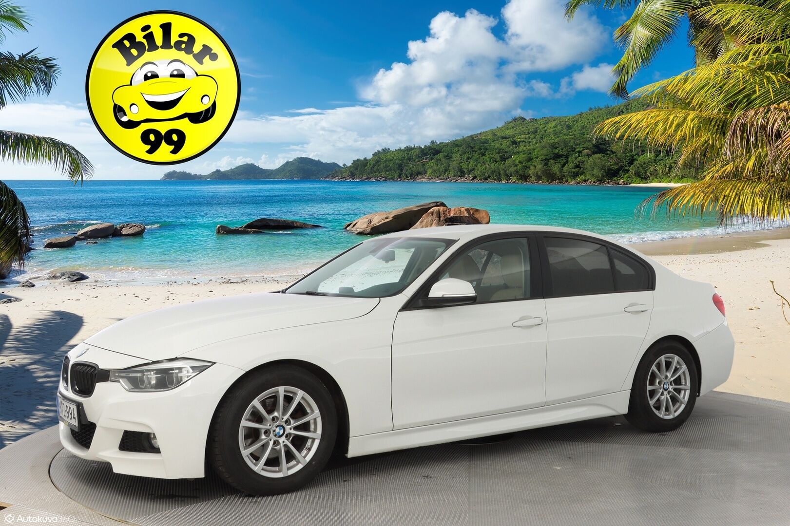 BMW 320 2017 F30 Sedan 320i A xDrive Business Exclusive Edition *Vaaleat nahat / Sporttipenkit / Vakkari / Ratinlämmitin* - M-Sport ulko + sisä paketti / Kahdet renkaat BMW alumiinivantein / Juuri huollettu / Suomi-auto