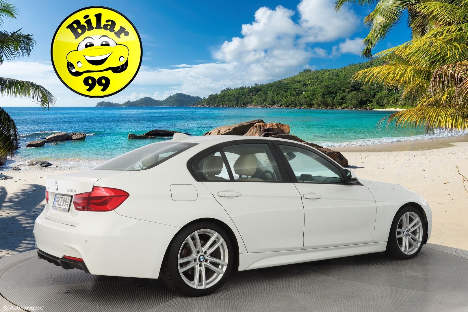 BMW 320 2017 F30 Sedan 320i A xDrive Business Exclusive Edition *Vaaleat nahat / Sporttipenkit / Vakkari / Ratinlämmitin* - M-Sport ulko + sisä paketti / Kahdet renkaat BMW alumiinivantein / Juuri huollettu / Suomi-auto