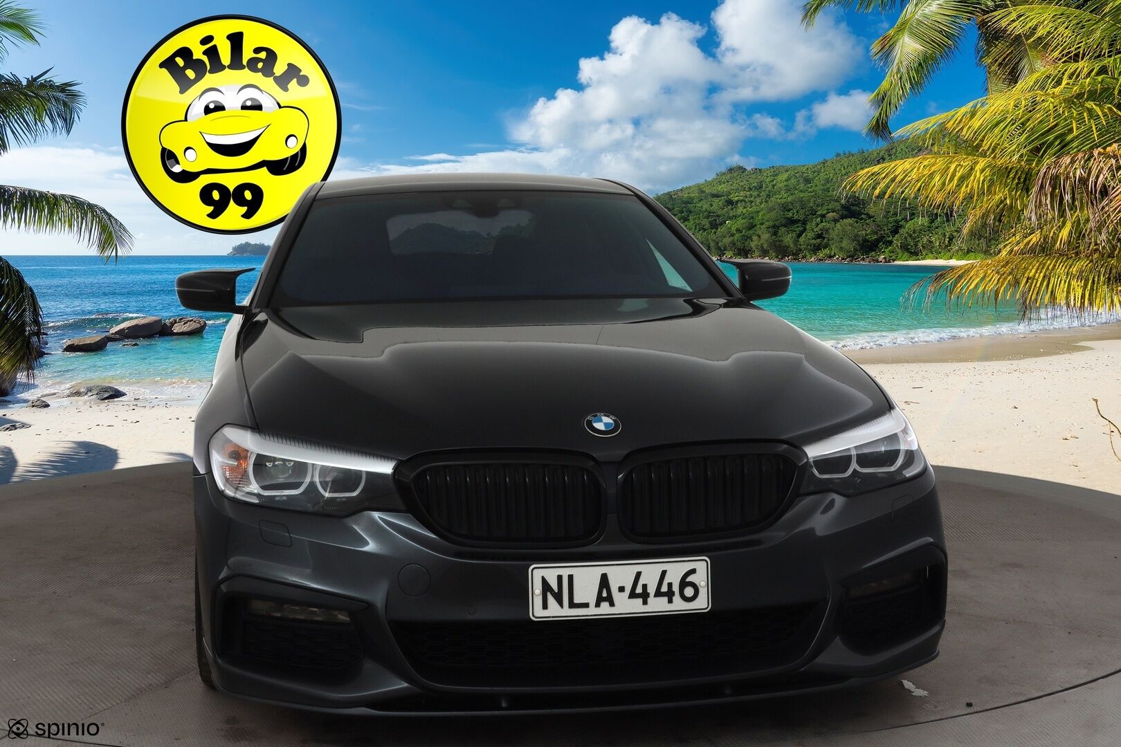 BMW 520 2018 G30 Sedan 520d A xDrive M Sport * K-Sport ilma-alusta / Webasto / Koukku / Sporttinahat / Kamera / LED / Navi * - Suomi-auto / Merkkihuollettu / M-Sport / Shadowline