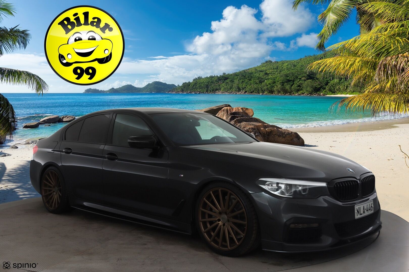 BMW 520 2018 G30 Sedan 520d A xDrive M Sport * K-Sport ilma-alusta / Webasto / Koukku / Sporttinahat / Kamera / LED / Navi * - Suomi-auto / Merkkihuollettu / M-Sport / Shadowline