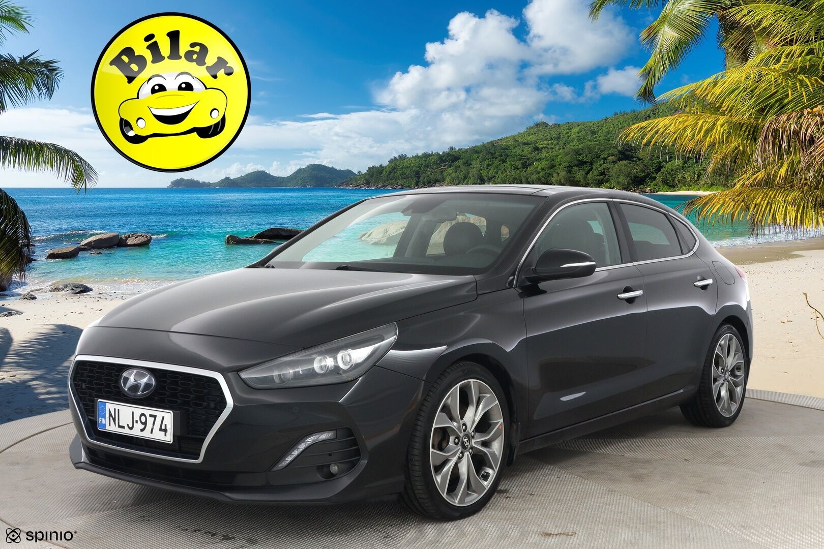Hyundai i30 Fastback 2019 1,4 T-GDI 140 hv 7DCT-aut Style - | Kattoluukku | Webasto | ACC | Navi | Peruutuskamera | BLIS | Lane Assist | Keyless | Burgundy Nahkasisusta | Ilmastoidut etuistuimet | Sähköpenkki muistilla | Suomi-auto