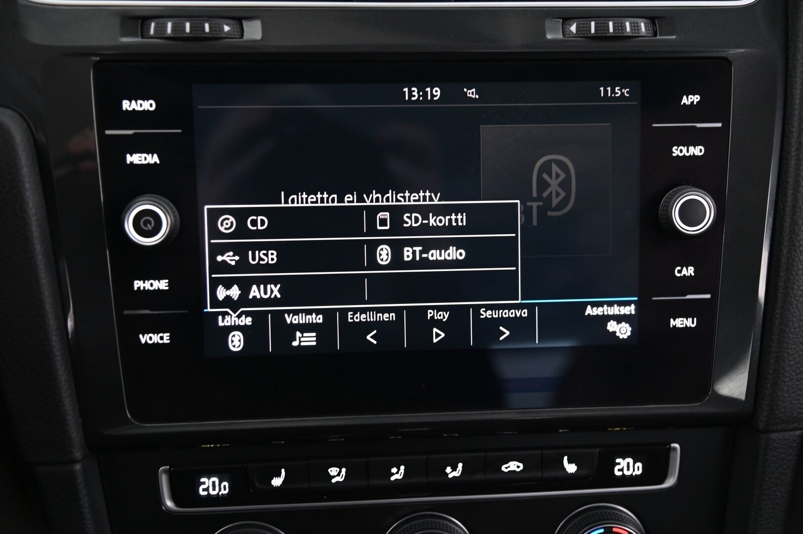 Volkswagen Golf 2019 Comfortline 1,0 TSI 85 kW (115 hv) DSG-automaatti *Webasto / Adapt. Vakkari / P-kamera / Apple&Android * - *2x renkaat / Aut. Ilmastointi / Juuri huollettu
