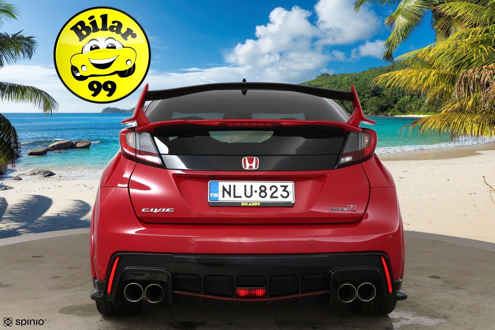 Honda Civic 2016 5D 2,0 Type-R GT / Navi / BLIS / P.kamera / Xenon / Tutkat / Vakkari - 2x Vanteet / Merkkiliikkeen huoltohistoria