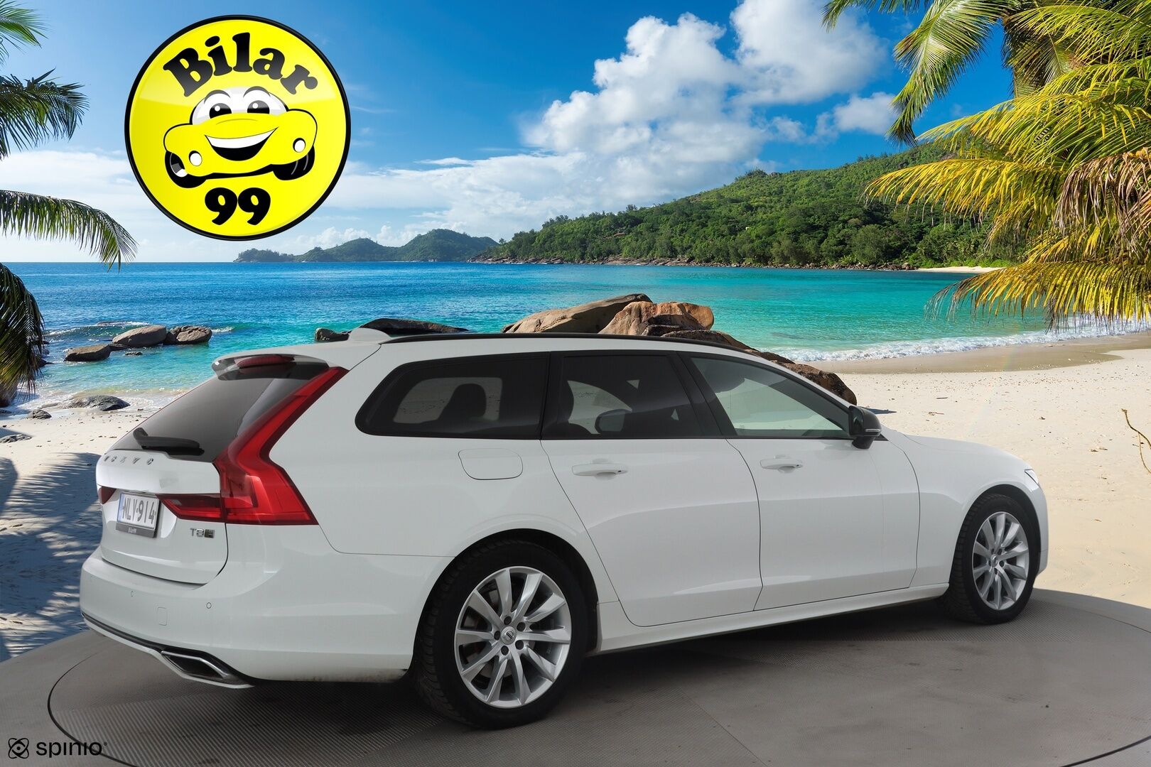 Volvo V90 2020 T8 TwE AWD R-Design aut * ACC / HUD / 360° / Webasto / Muistipenkki / Full LED / BLIS / Navi / Puolinahat * - Suomi-auto / Kahdet renkaat alumiinivanteilla / Juuri katsastettu - HULLUT JOULUT KORKOTARJOUS 2,49% 