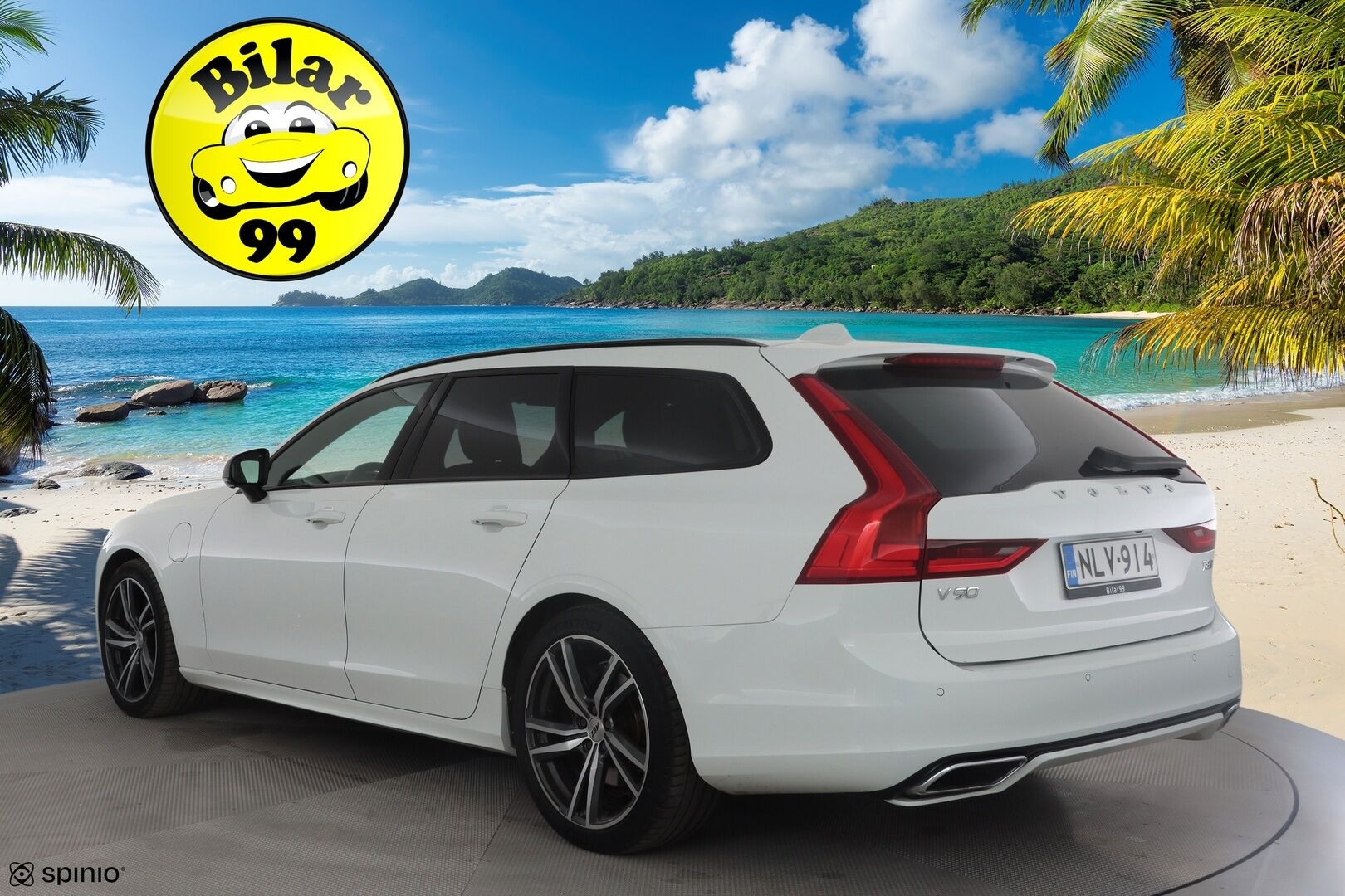 Volvo V90 2020 T8 TwE AWD R-Design aut * ACC / HUD / 360° / Webasto / Muistipenkki / Full LED / BLIS / Navi / Puolinahat * - Suomi-auto / Kahdet renkaat alumiinivanteilla / Juuri katsastettu - HULLUT JOULUT KORKOTARJOUS 2,49% 
