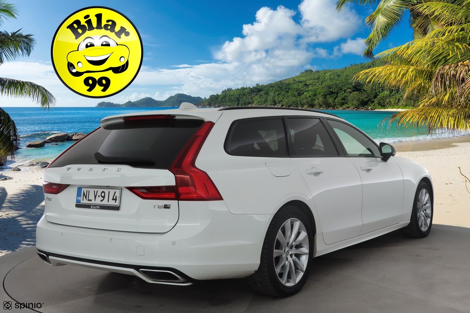 Volvo V90 2020 T8 TwE AWD R-Design aut * ACC / HUD / 360° / Webasto / Muistipenkki / Full LED / BLIS / Navi / Puolinahat * - Suomi-auto / Kahdet renkaat aluvanteilla