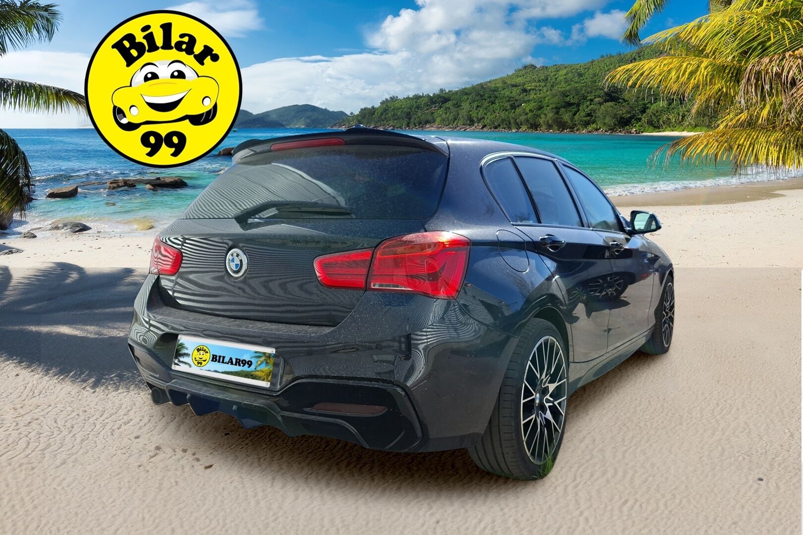 BMW 118 2018 F20 Hatchback 118d A Business M Sport / Vakkari / LED / Lohko+sisäp. / Bluetooth / Tutkat - 2x aluvanteet / Kangas-alcantara / Sporttipenkit / Avaimeton käynnistys
