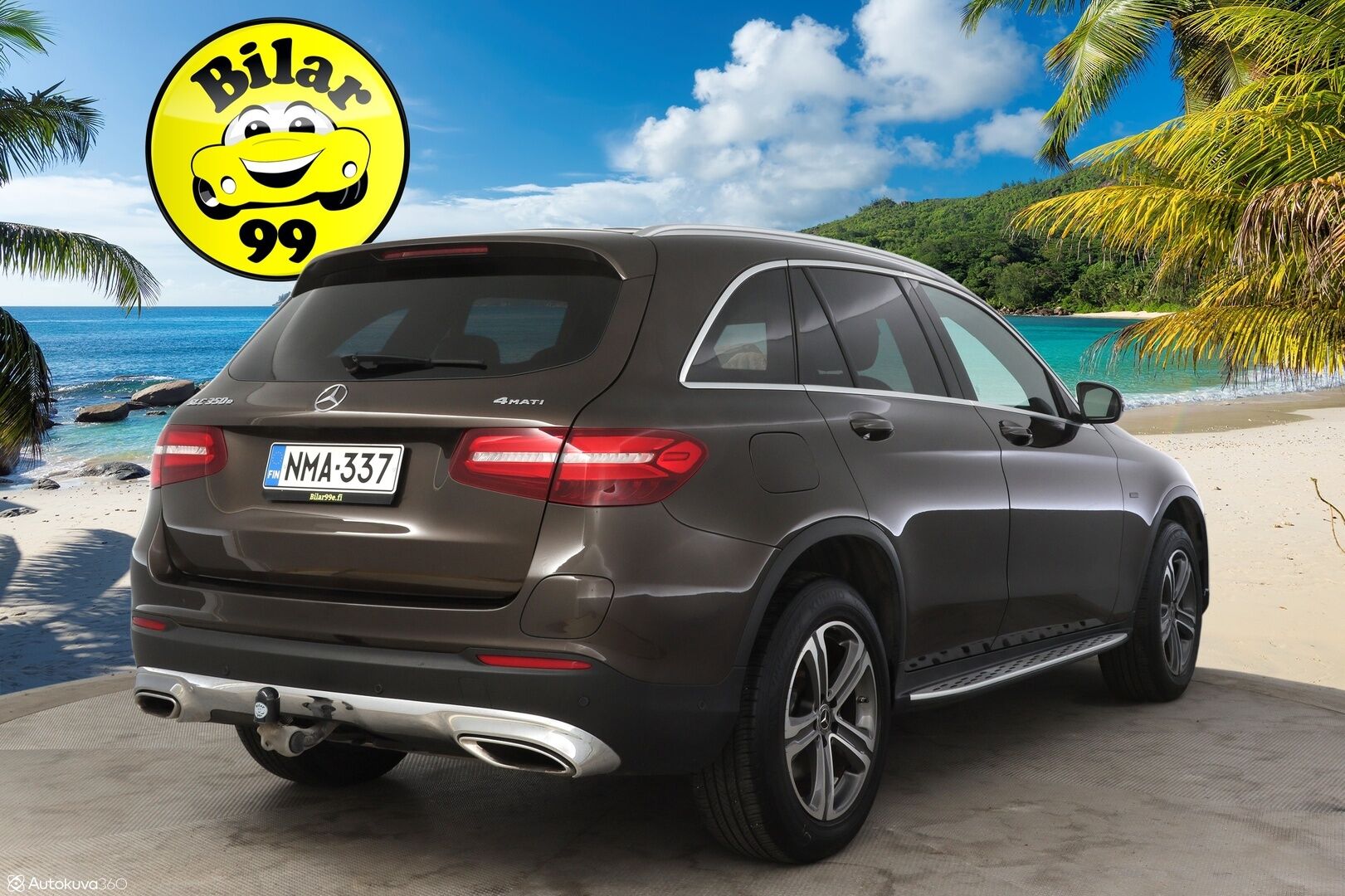 Mercedes-Benz GLC 2018 GLC 350 E 4MATIC * Burmester / P-kamera / Tutkat edessä ja takana / Navi / Sähköpenkit * - * Kahdet renkaat ja vanteet / Alle taittuva vetokoukku *