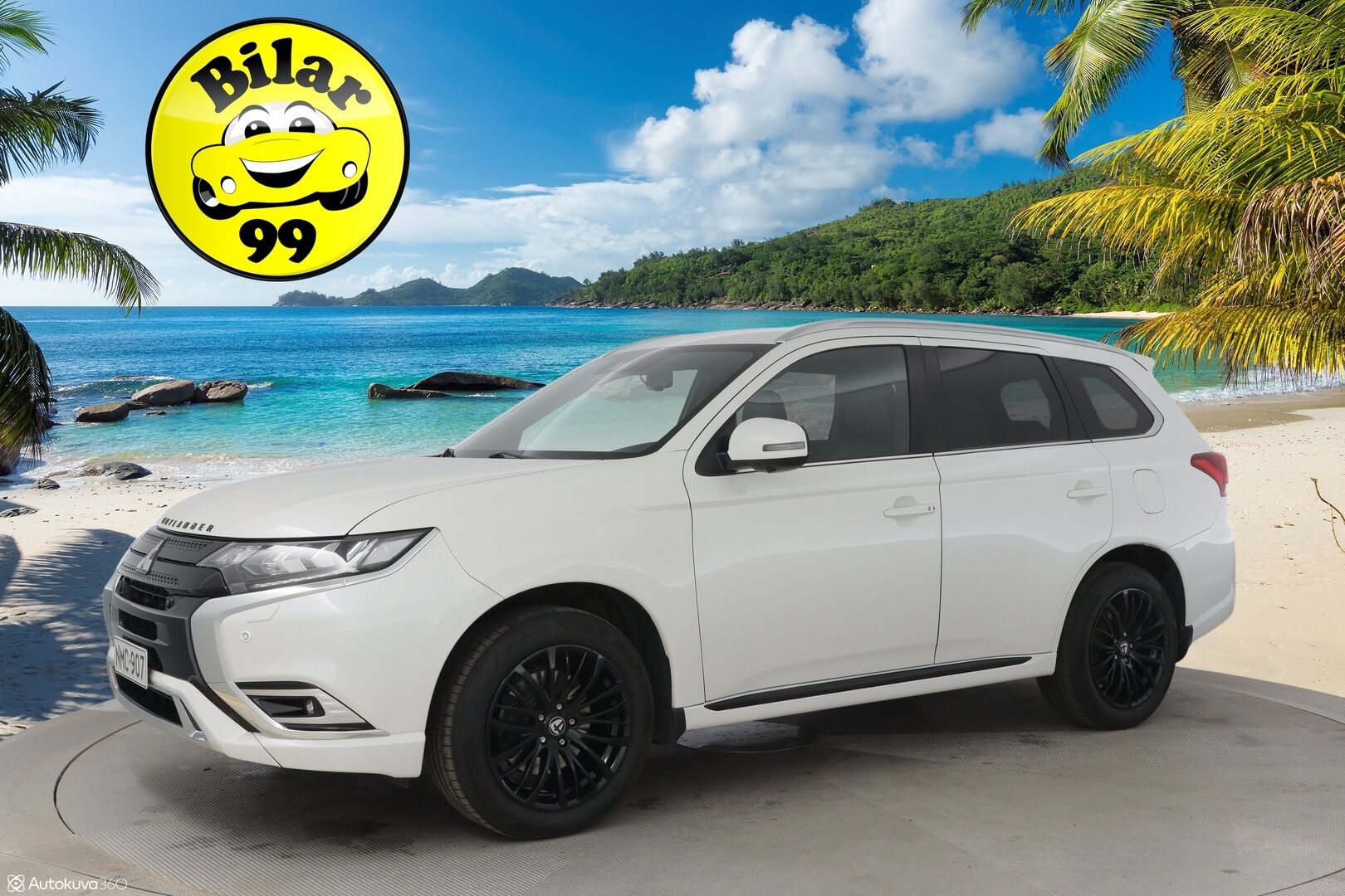 Mitsubishi Outlander 2019 Business X** Sähköpenkki / Sähkötoiminen takaluukku / Ada. Vakkari / Timantti tikatut nahat /  360 kamerat** - *Hyvä huoltohistoria ja kahdet hyvät renkaat / Siistissä kunnossa!*