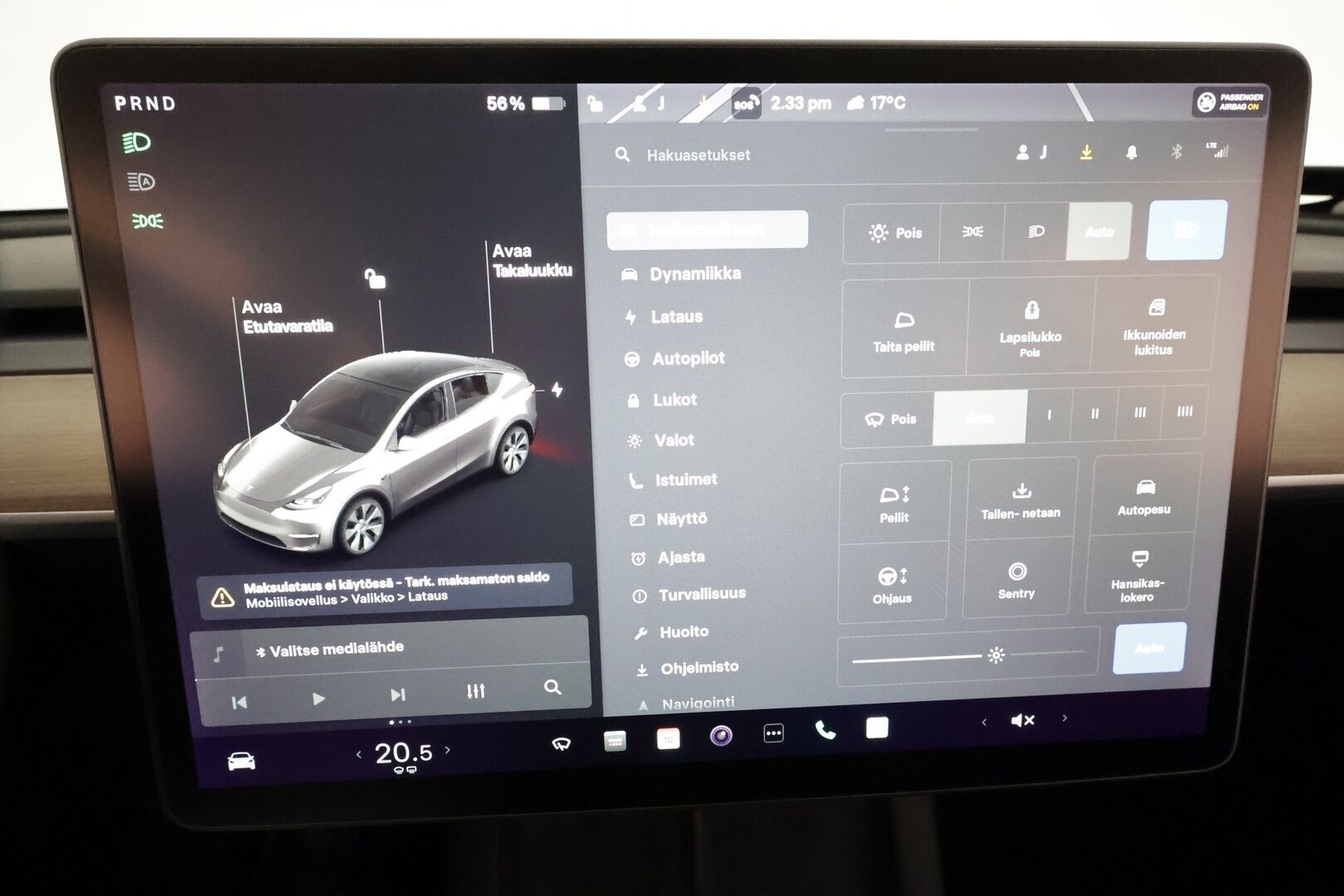 Tesla Model Y 2021 Long Range **Lämpöpumppu / Koukku / Adapt.Vakkari / Matrix-LED / P.kamera / Muistipenkki / Lasikatto / Navi** - 1-om Suomi-auto / Kahdet Renkaat 