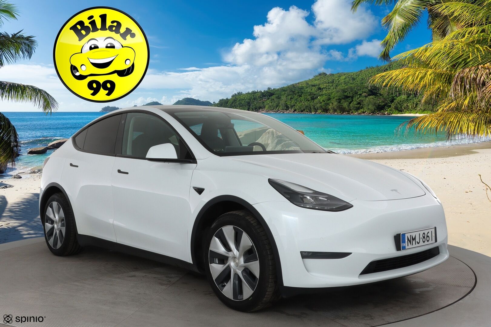 Tesla Model Y 2021 Long Range **Lämpöpumppu / Koukku / Adapt.Vakkari / Matrix-LED / P.kamera / Muistipenkki / Lasikatto / Navi** - 1-om Suomi-auto / Kahdet Renkaat 
