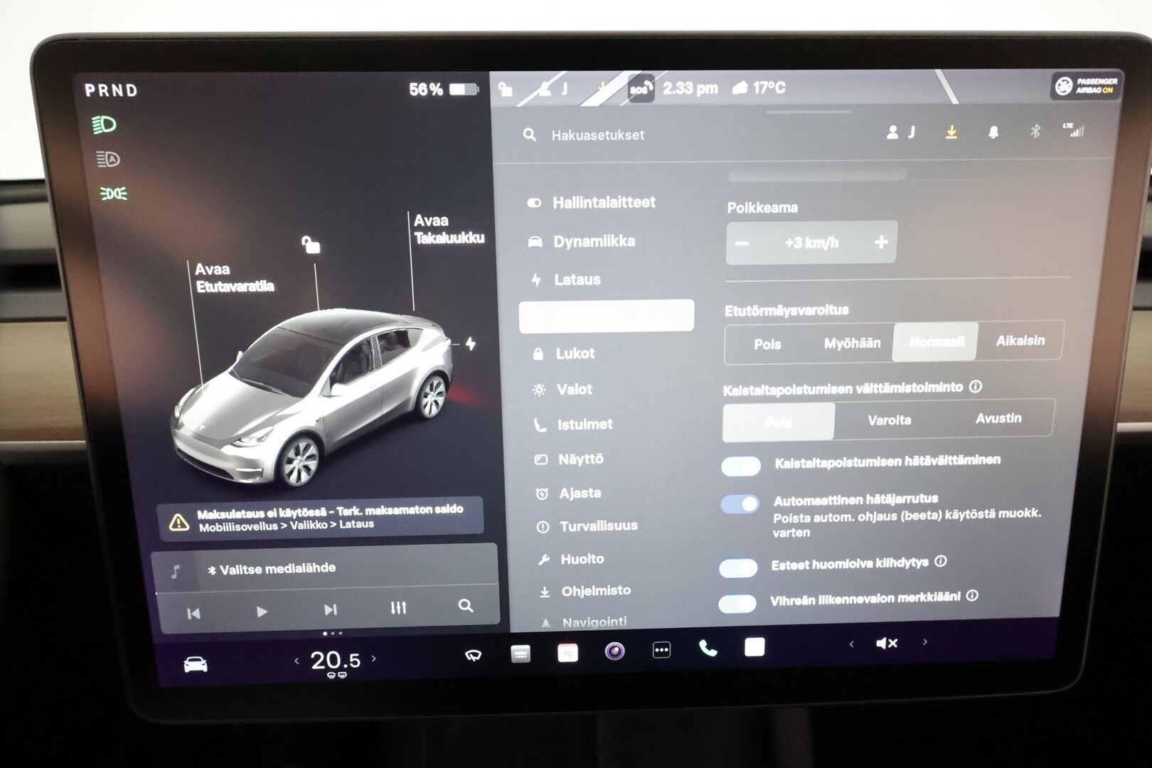 Tesla Model Y 2021 Long Range **Lämpöpumppu / Koukku / Adapt.Vakkari / Matrix-LED / P.kamera / Muistipenkki / Lasikatto / Navi** - 1-om Suomi-auto / Kahdet Renkaat 