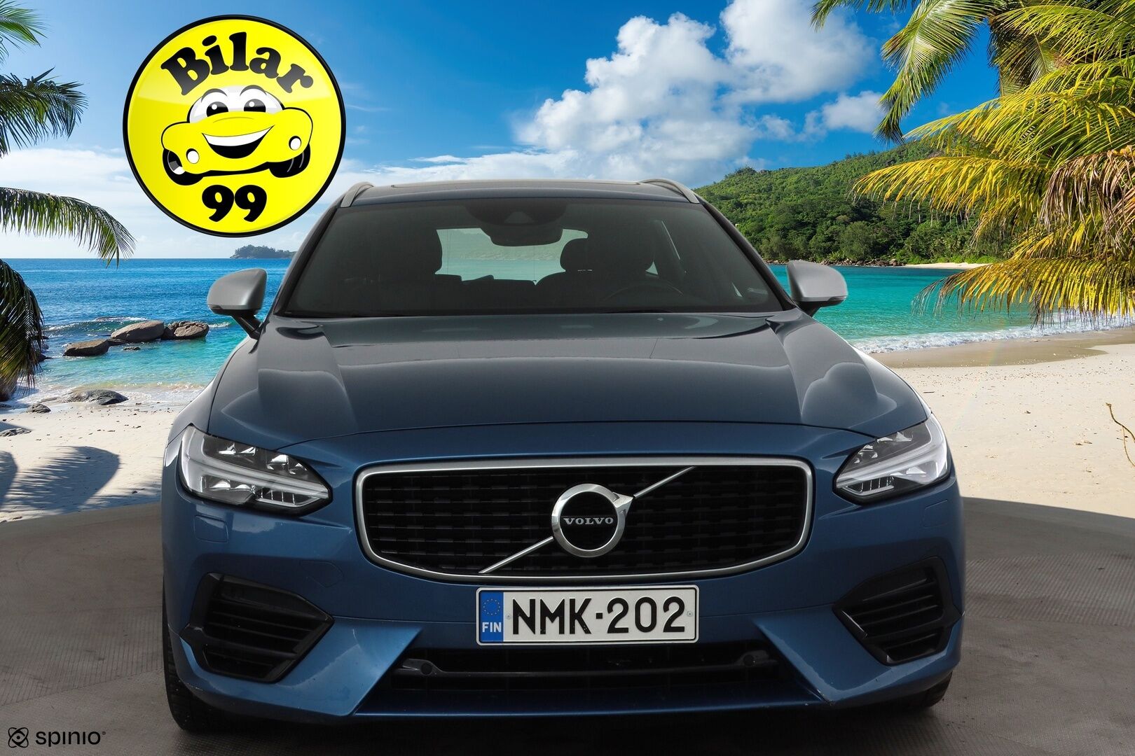 Volvo V90 2018 T8 AWD R-Design aut * ACC / Webasto / P.tutkat / Muistipenkit hieronnalla / Full LED / Ilmastoidut nahat / Panorama / KeylessGo * - Kahdet renkaat aluvanteilla / Hyvät varusteet