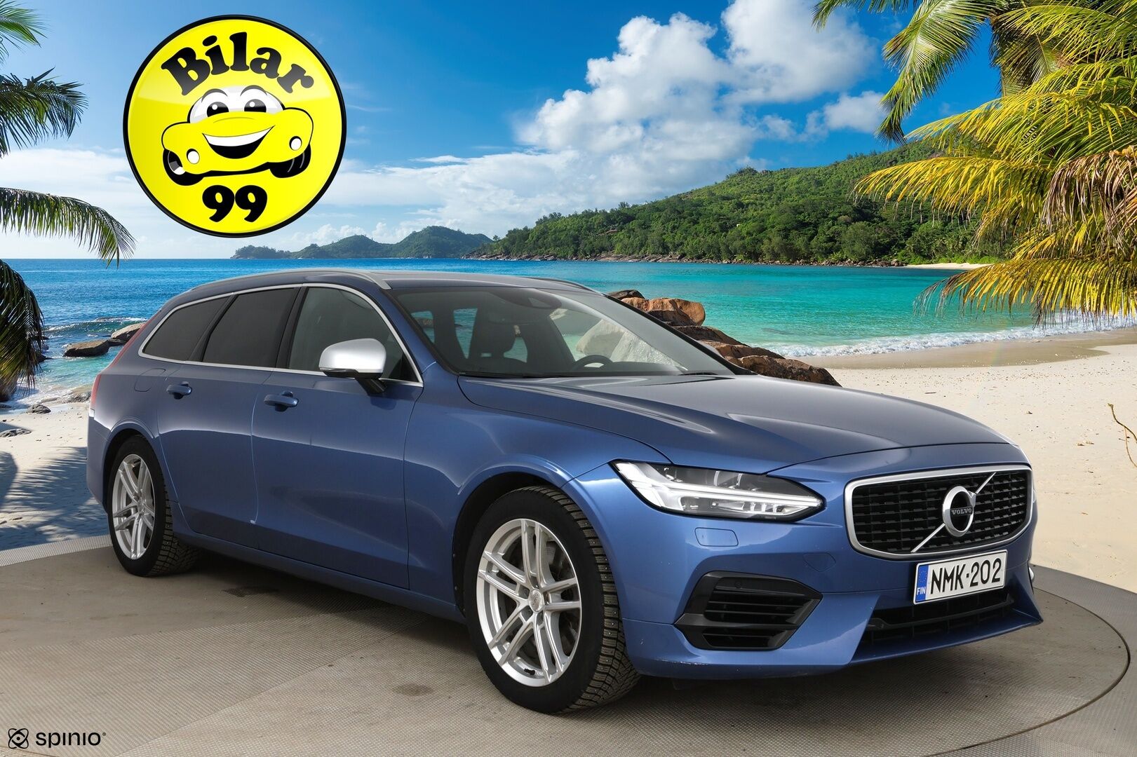 Volvo V90 2018 T8 AWD R-Design aut * Muistipenkit hieronnalla / ACC / Webasto / Ilmastoidut nahat / Panorama * - Huippu varusteltu! / 2x vanteet / Apple & Android / High. perf audio