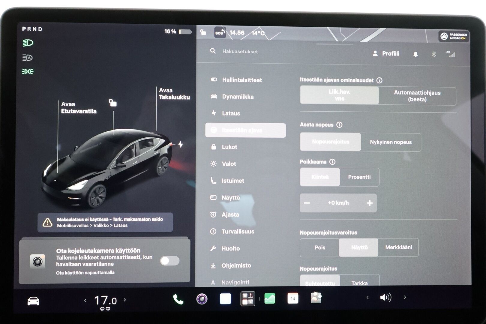 Tesla Model 3 2021 Long Range - | ACC | Refresh | Lasikatto | Premium Audio | Matrix | Sähkönahat | Muistipenkki | P.kamera | Oikeat p.tutkat | Autosteer | Keyless | 