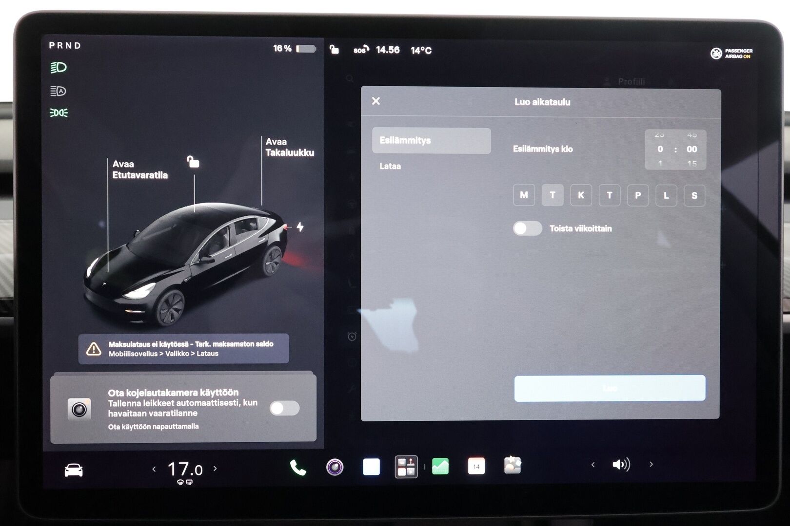 Tesla Model 3 2021 Long Range - | ACC | Refresh | Lasikatto | Premium Audio | Matrix | Sähkönahat | Muistipenkki | P.kamera | Oikeat p.tutkat | Autosteer | Keyless | 