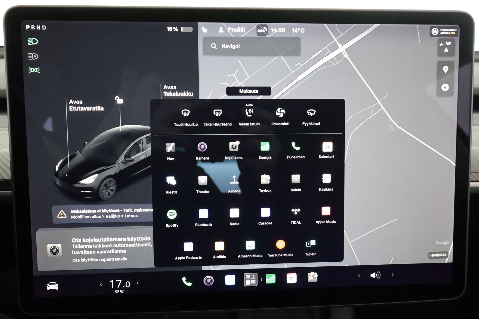 Tesla Model 3 2021 Long Range - | ACC | Refresh | Lasikatto | Premium Audio | Matrix | Sähkönahat | Muistipenkki | P.kamera | Oikeat p.tutkat | Autosteer | Keyless | 