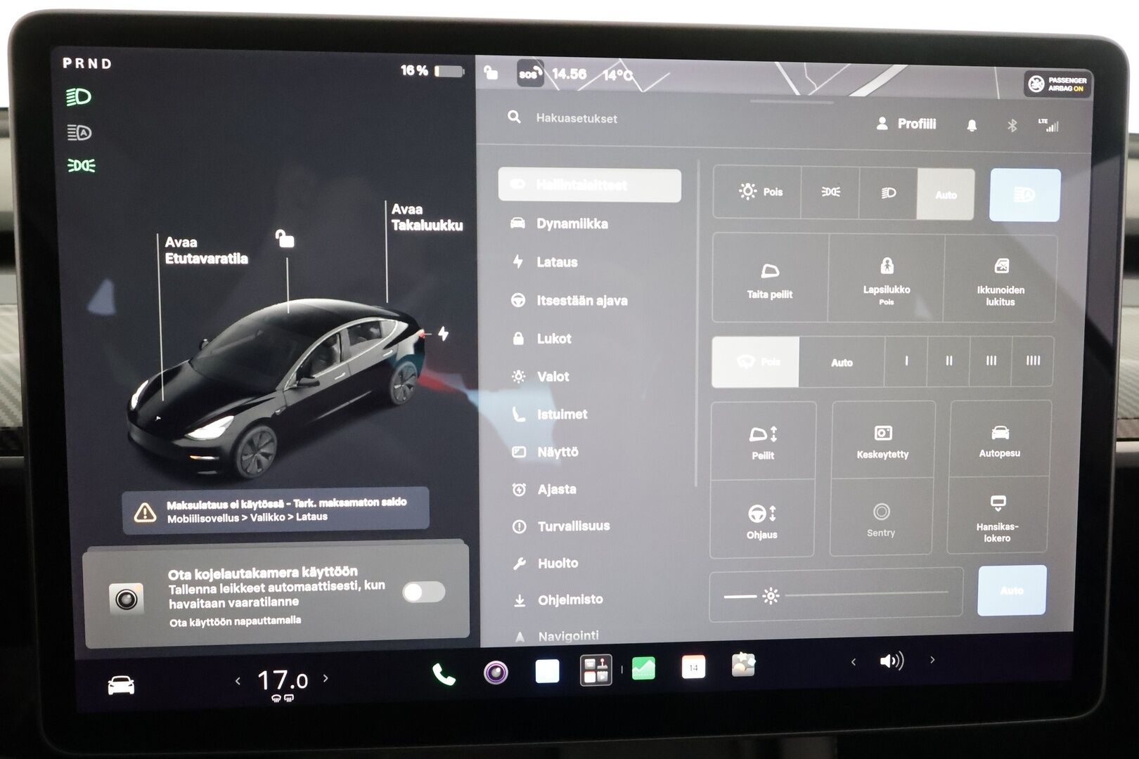 Tesla Model 3 2021 Long Range - | ACC | Refresh | Lasikatto | Premium Audio | Matrix | Sähkönahat | Muistipenkki | P.kamera | Oikeat p.tutkat | Autosteer | Keyless | 