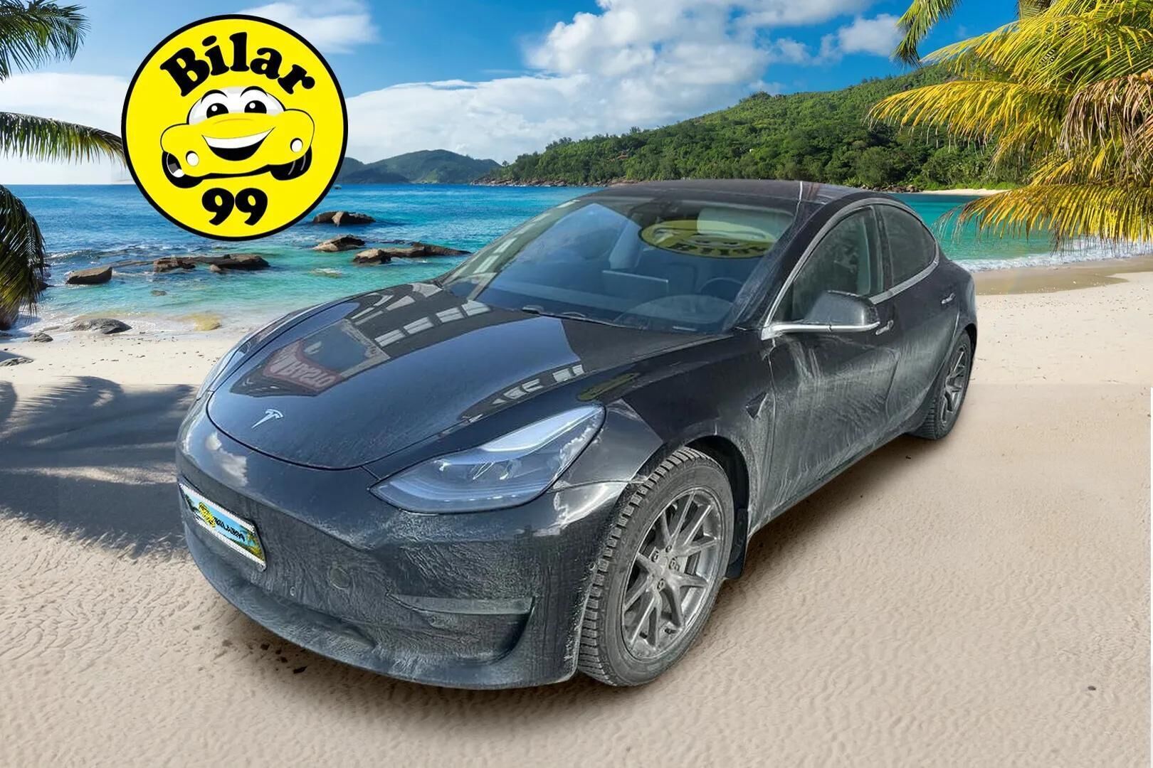 Tesla Model 3 2019 Long-Range Dual Motor AWD  * Tämä auto myydään YritysOutlet -valikoimasta vain yritykselle / FSD / Lasikatto / Navi / P.kamera * - *YritysOutlet - Myydään vain yrityksille / Akku kuntotarkastettu / Kahdet Teslan omat alumiinivanteet hyvillä kumeilla *